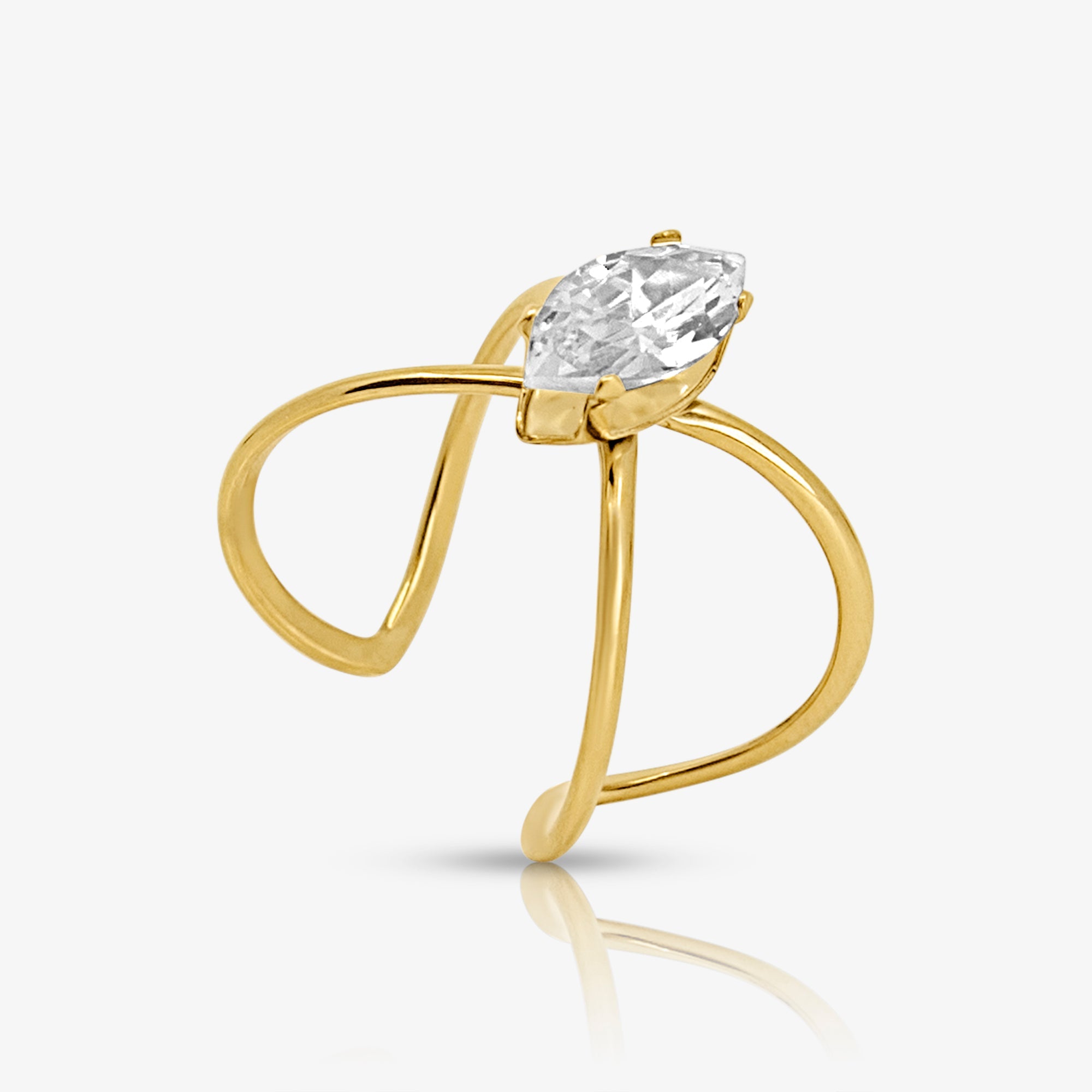 Evry Jewels Teardrop Crush Ring