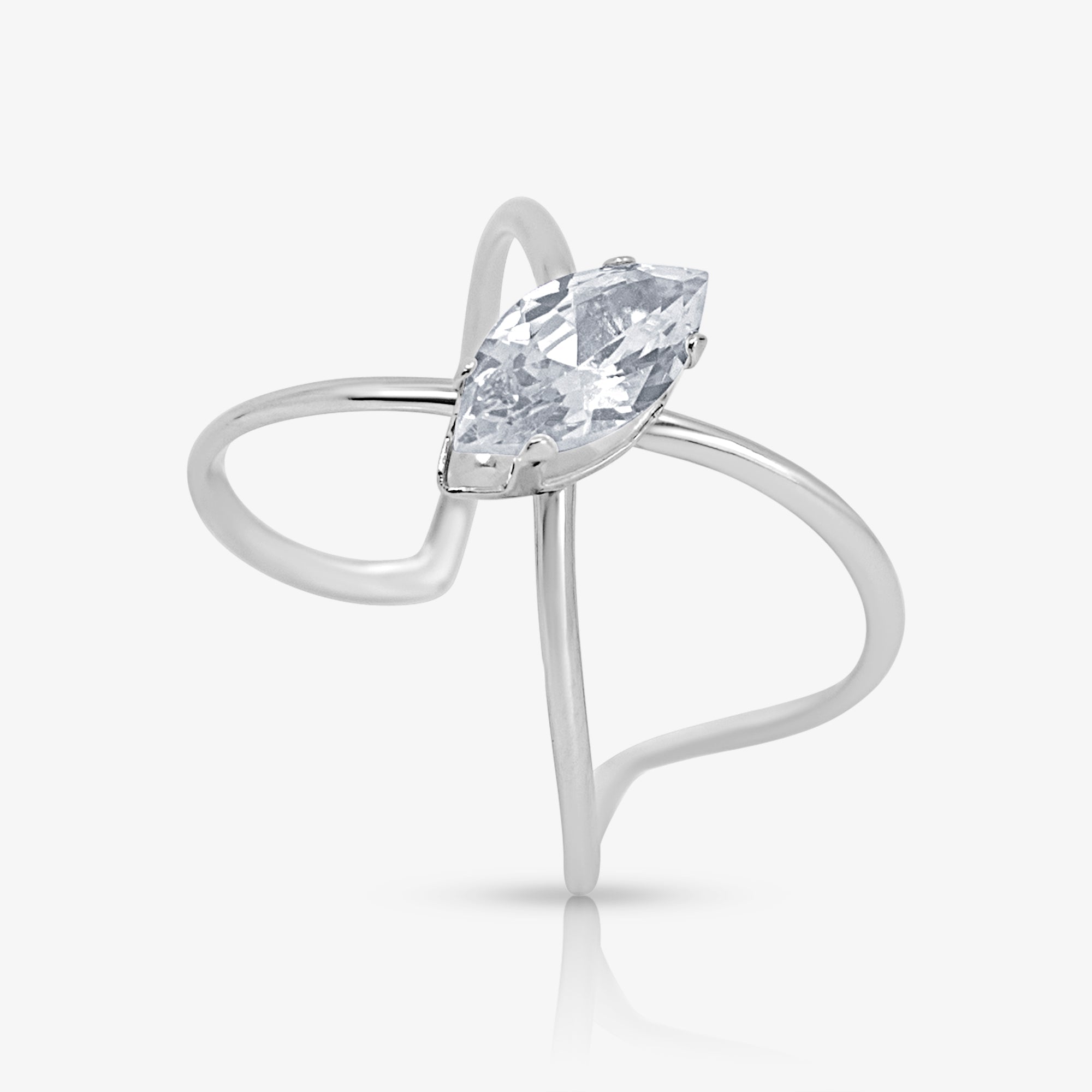 Evry Jewels Teardrop Crush Ring