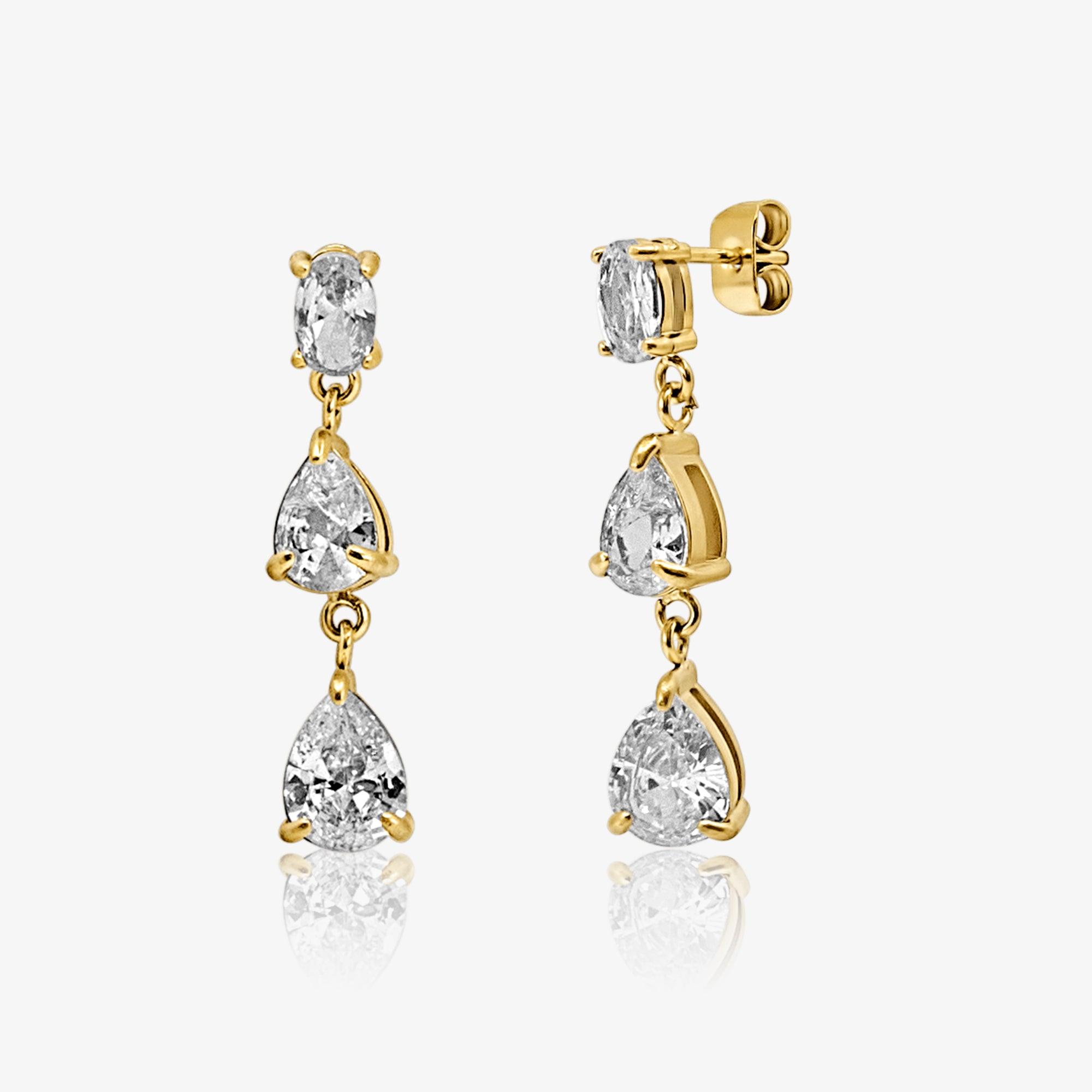 Evry Jewels Twinkle Drip Earrings