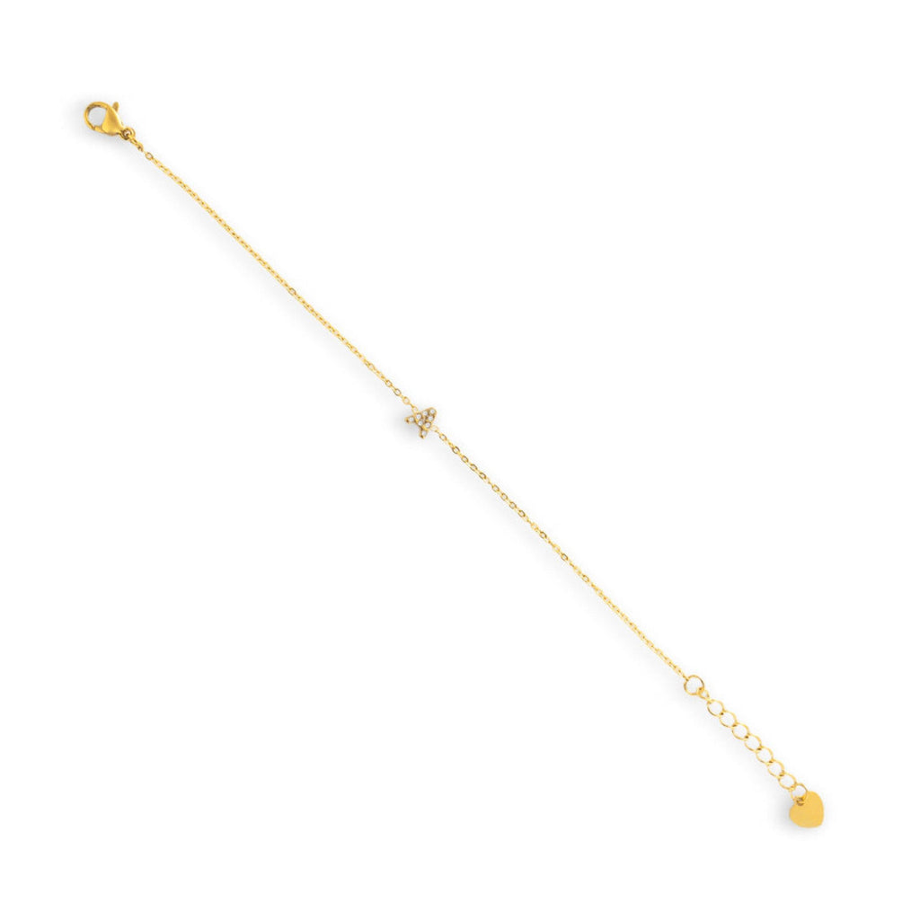 Evry Jewels Initial Crystal Bracelet