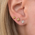 Evry Jewels Sweetheart Flat Back Earrings 3 Piece Set