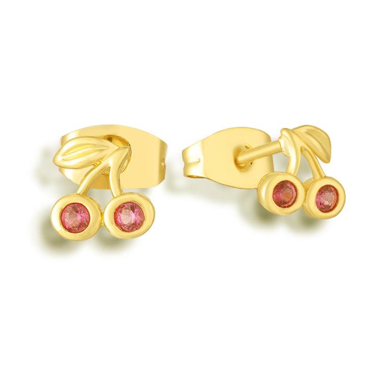 Evry Jewels Cherry On Top Earrings