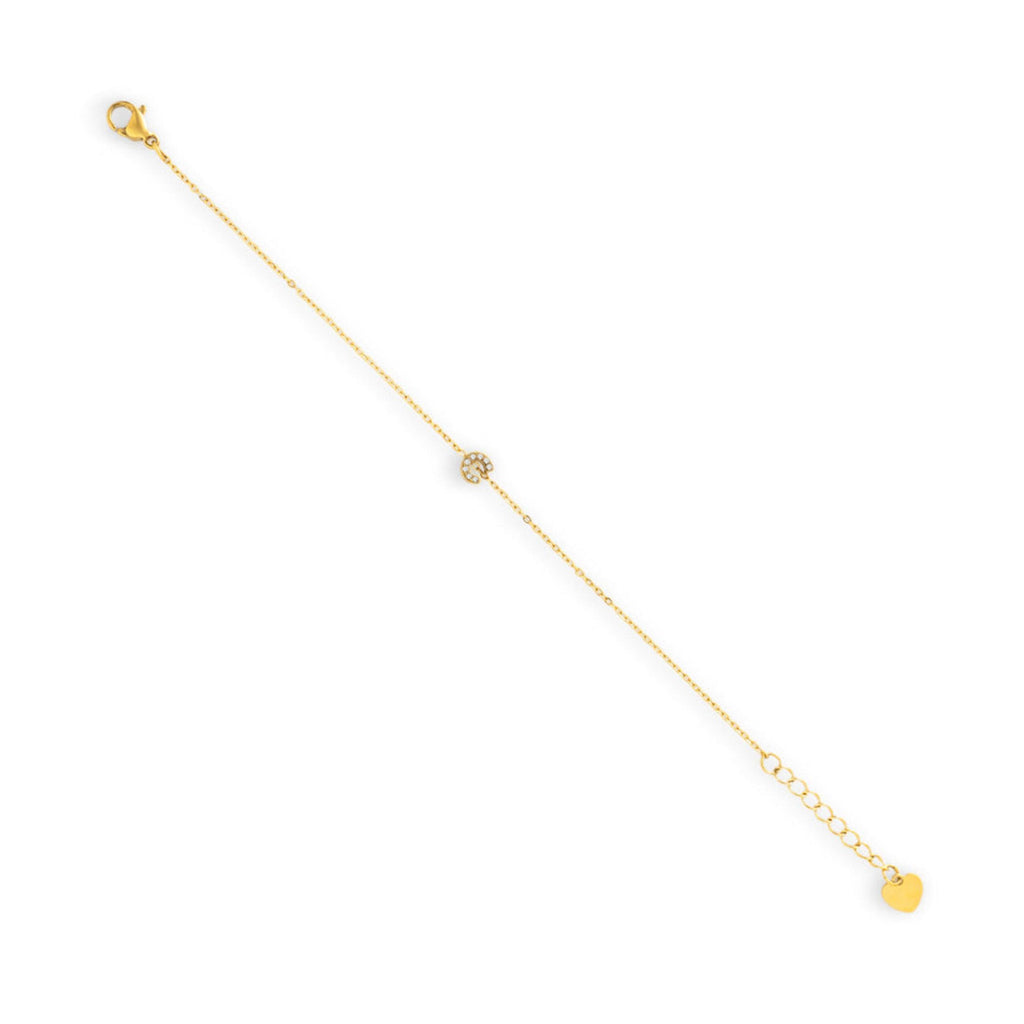 Evry Jewels Initial Crystal Bracelet