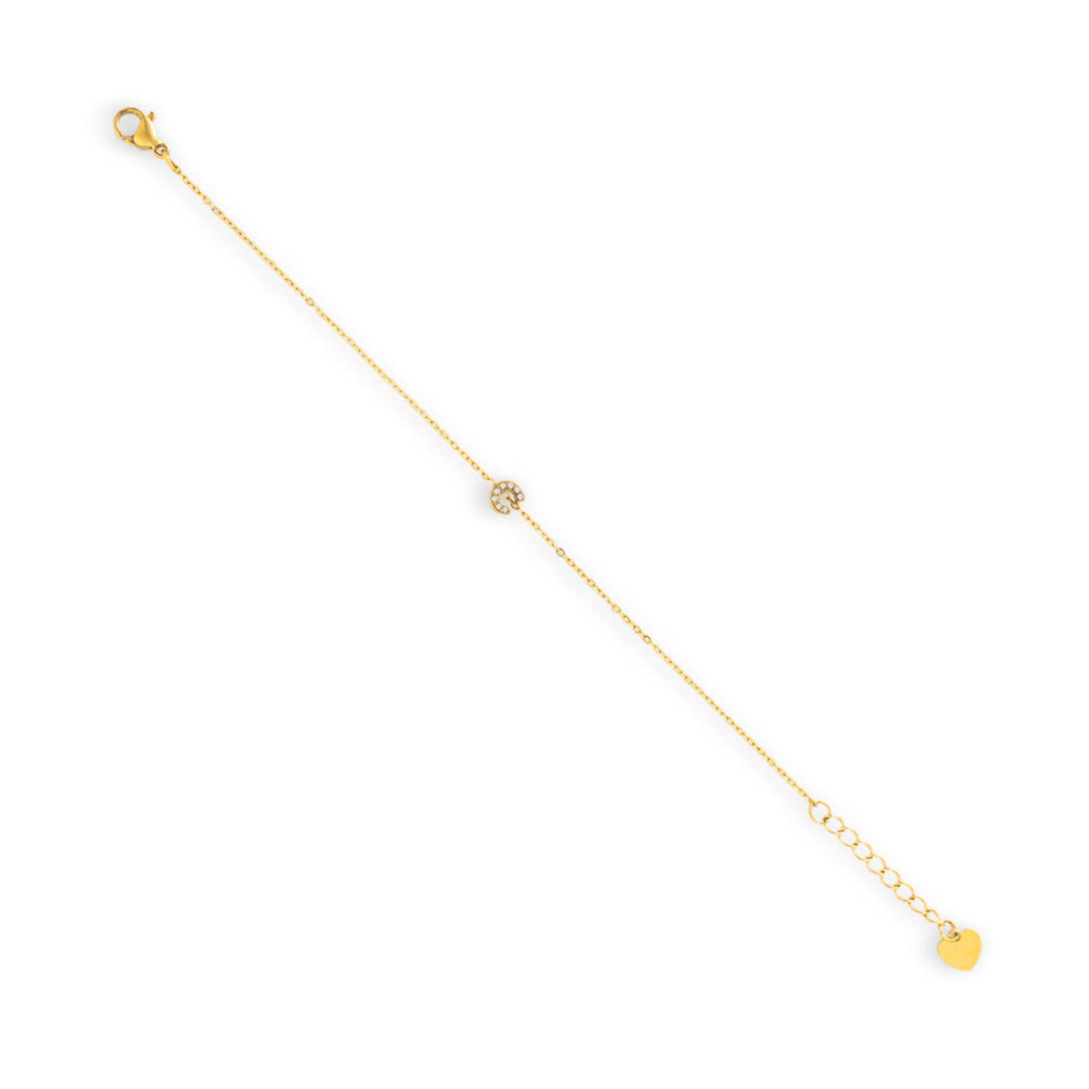 Evry Jewels Initial Crystal Bracelet