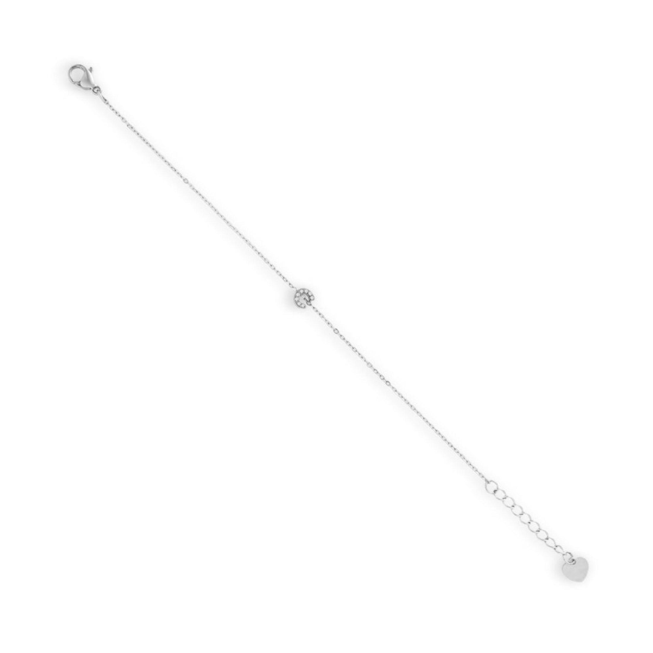 Evry Jewels Initial Crystal Bracelet