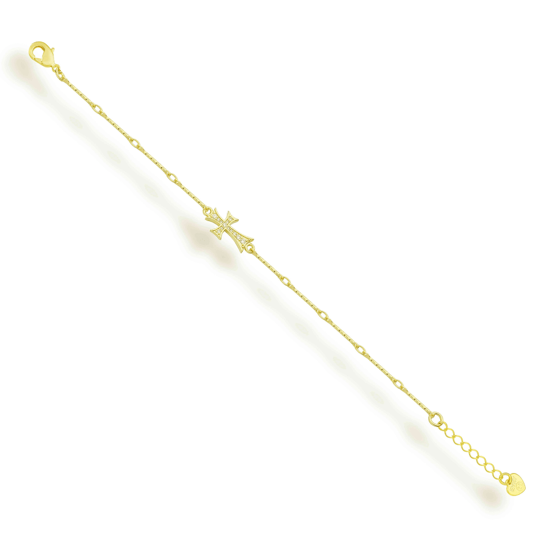 Evry Jewels Double Cross Me Bracelet