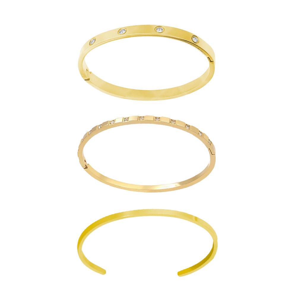 Evry Jewels Essential 3-Piece Bangle Bundle