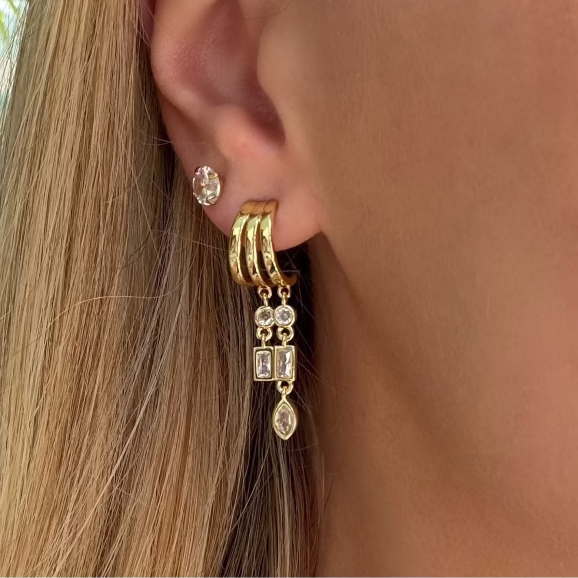 Evry Jewels Icy Chain Earrings