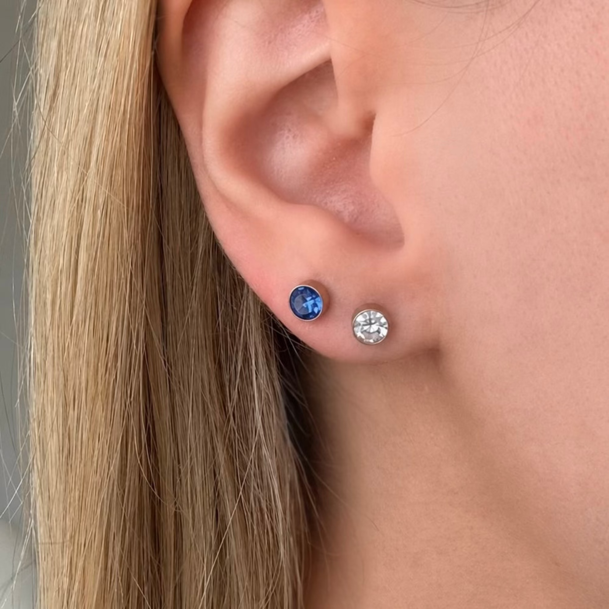 Evry Jewels Siren Babe Flat Back 2 Piece Earring Set Gold