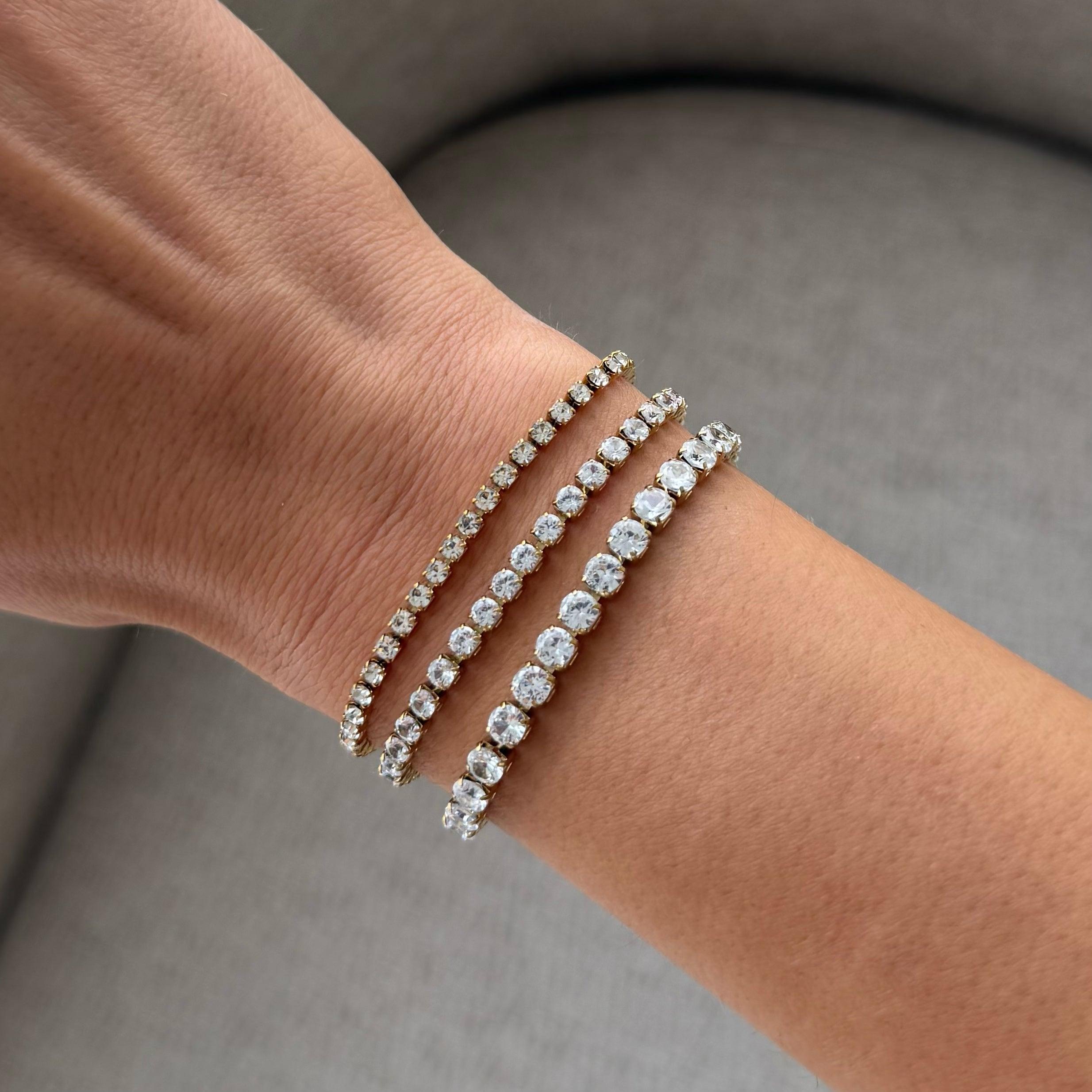 Evry Jewels Champagne Queen Tennis Bracelet
