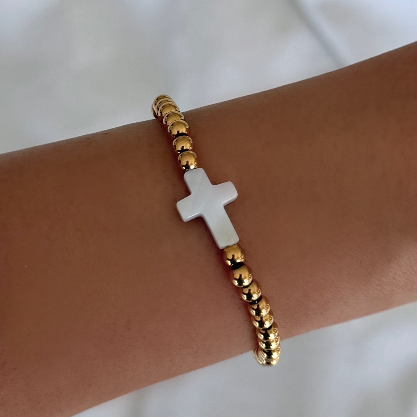 Evry Jewels Little Blessings Cross Beaded Bracelet