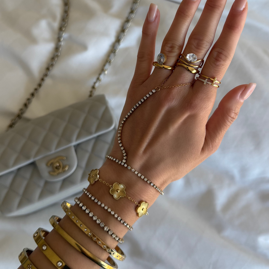 Evry Jewels Icy Tennis Hand Chain