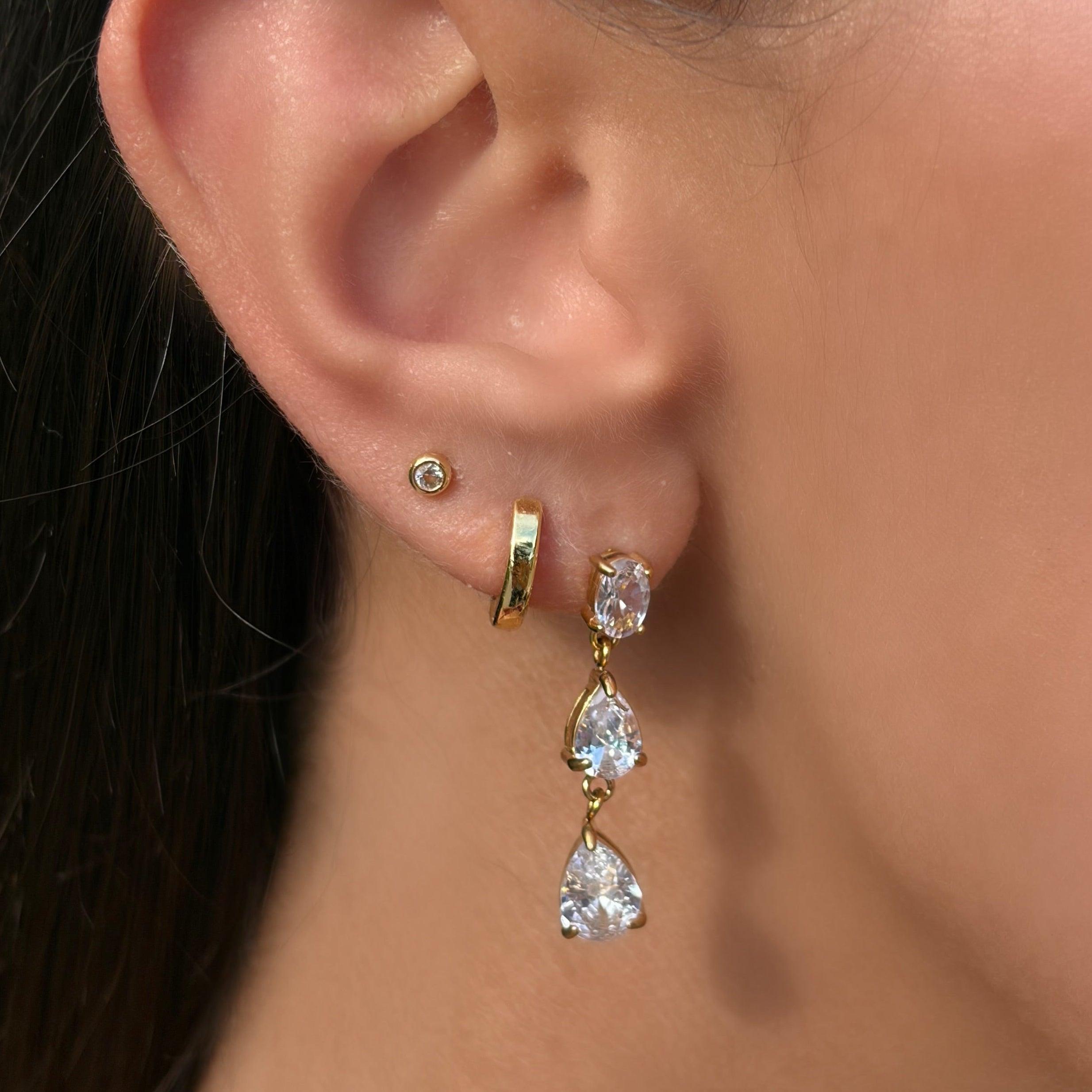 Evry Jewels Twinkle Drip Earrings