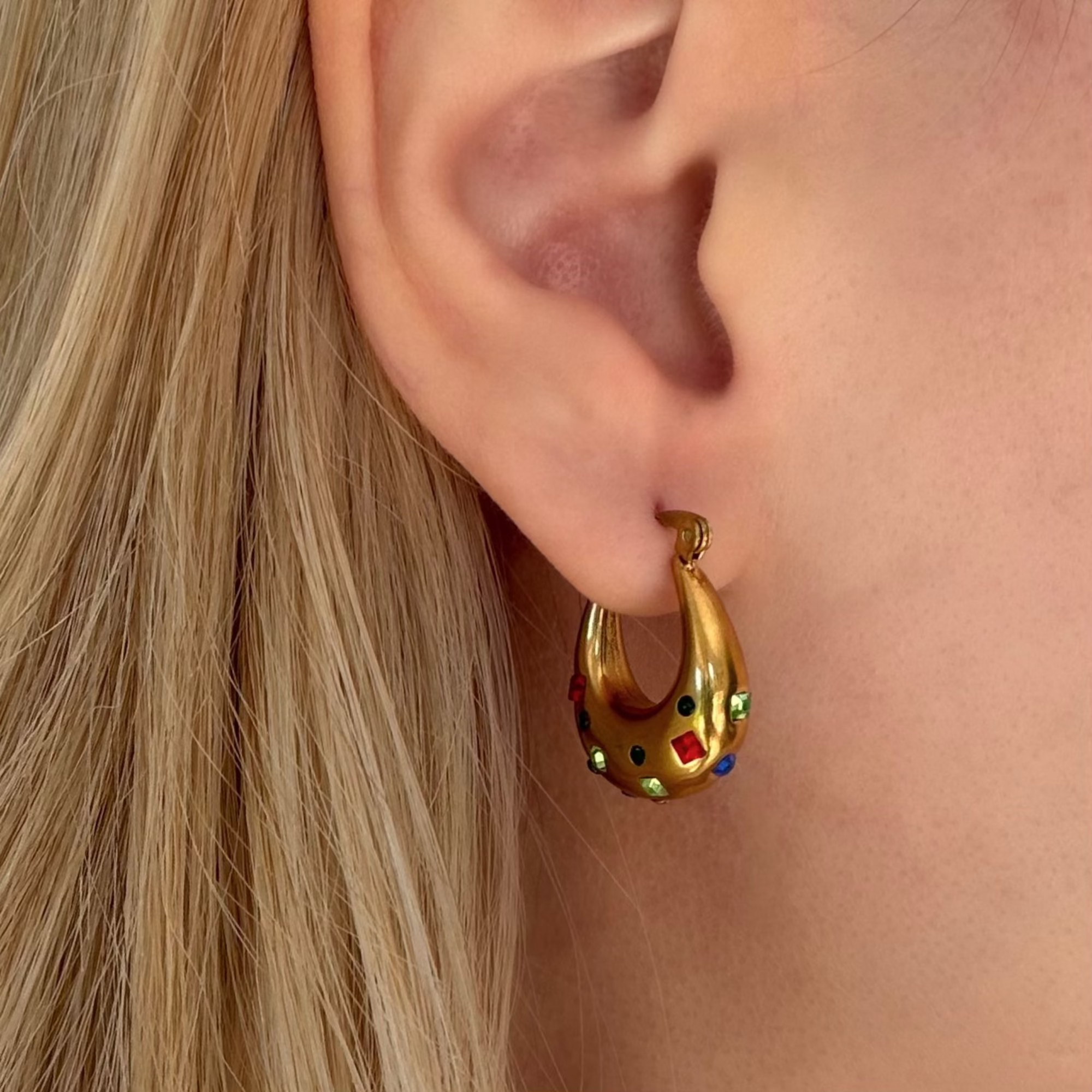 Evry Jewels Fizzy Hoops