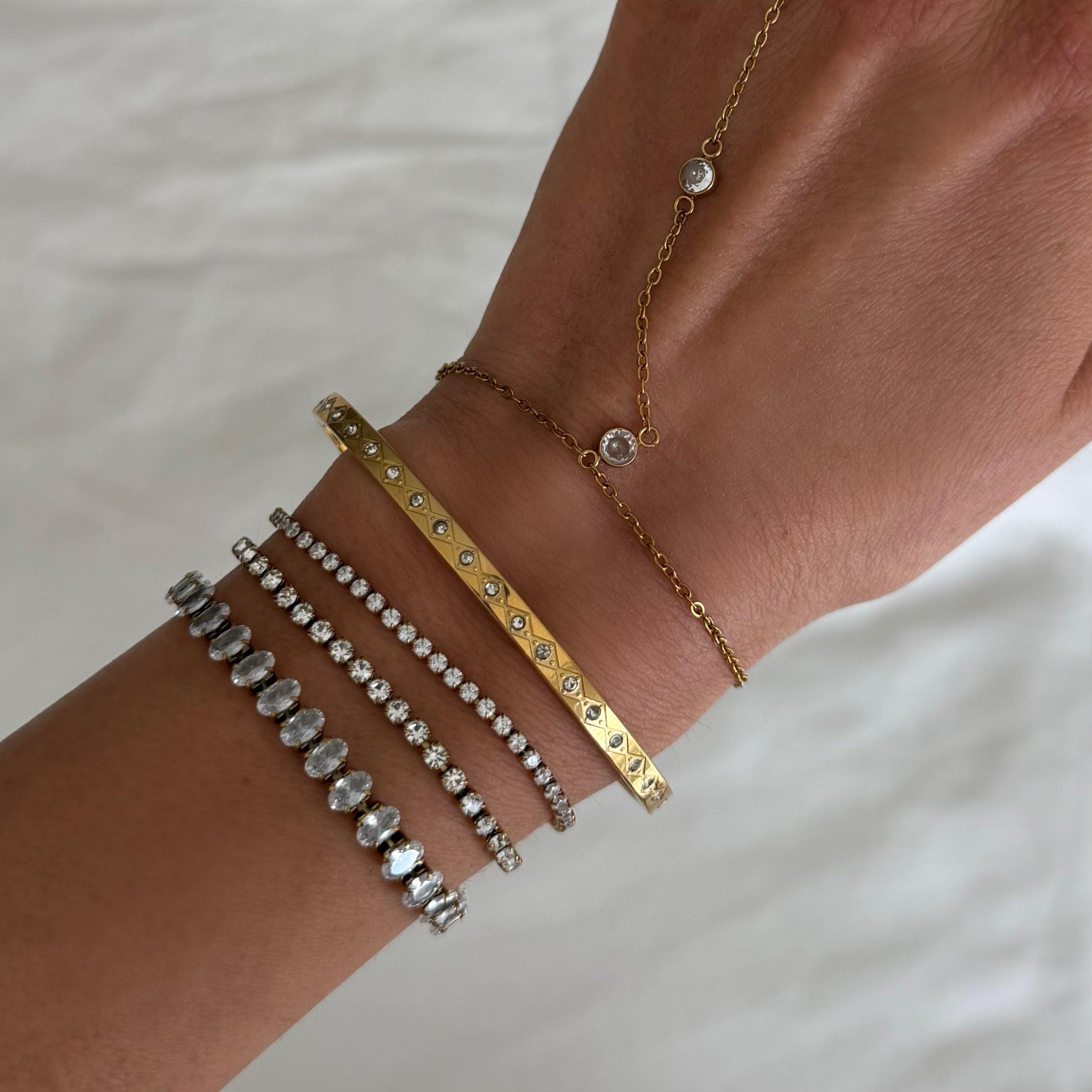 Evry Jewels Three Wishes Tennis Bracelet