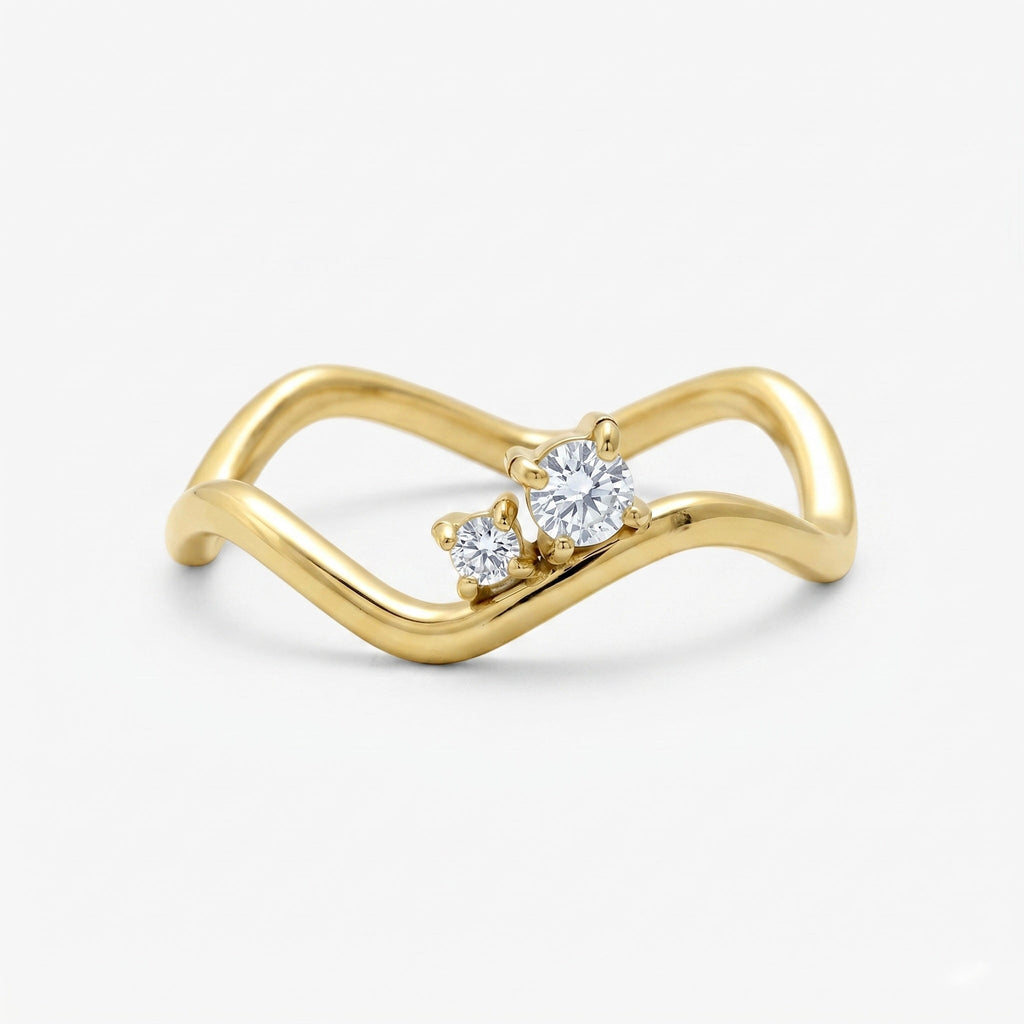Evry Jewels Shimmer Wave Pinky Ring