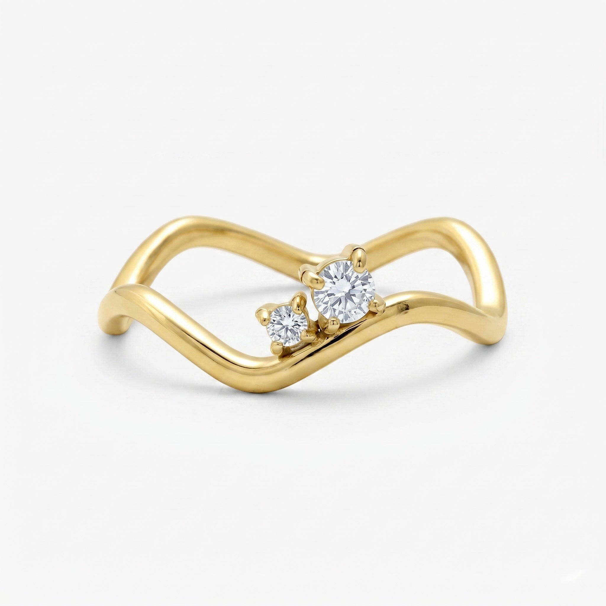 Evry Jewels Shimmer Wave Pinky Ring