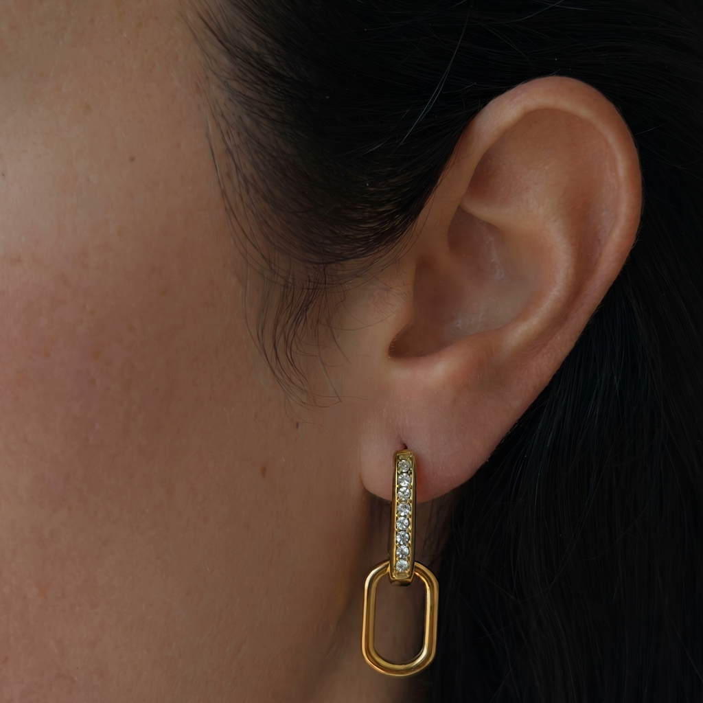 Evry Jewels Chained Together Earrings