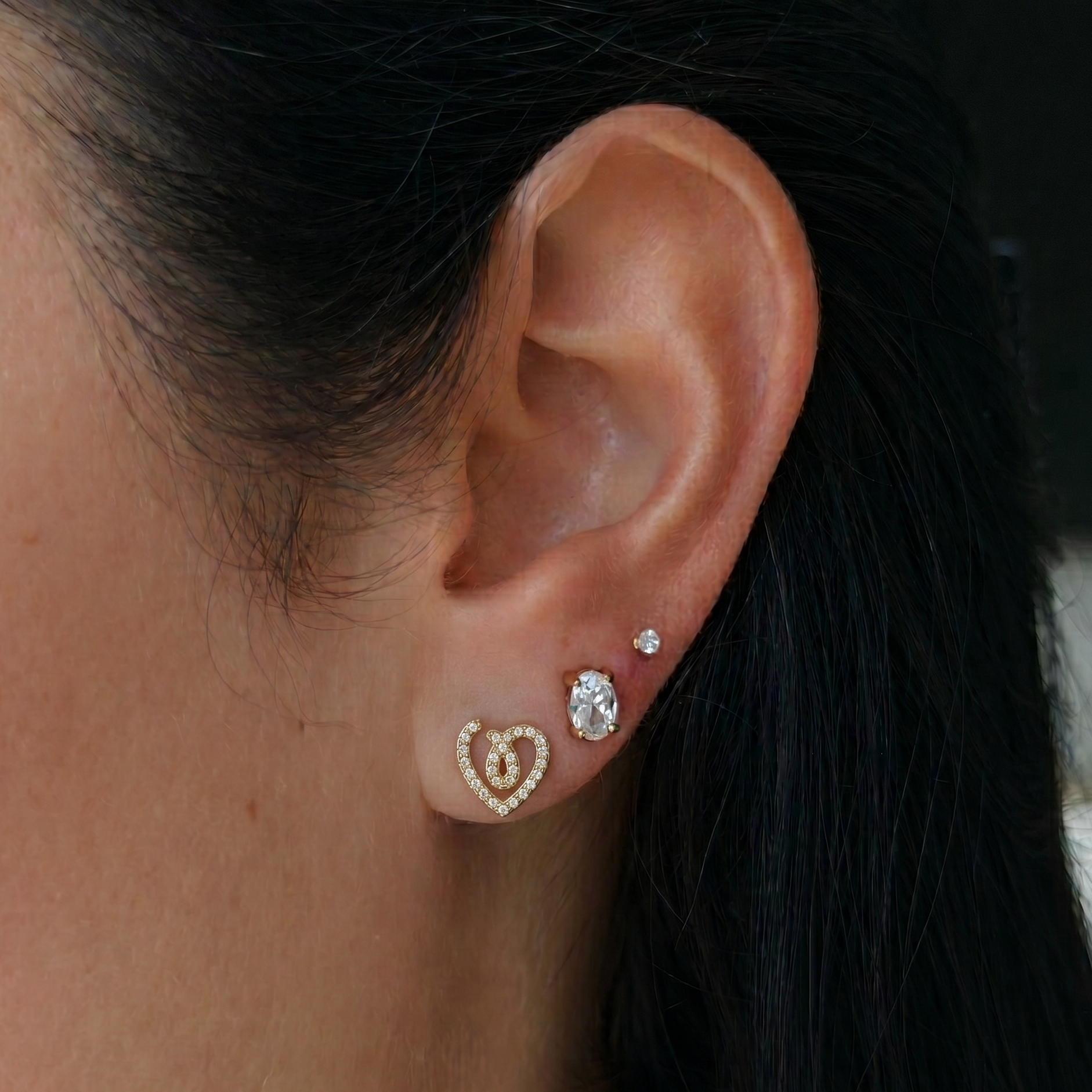 Evry Jewels Love Of Mine Stud Earrings
