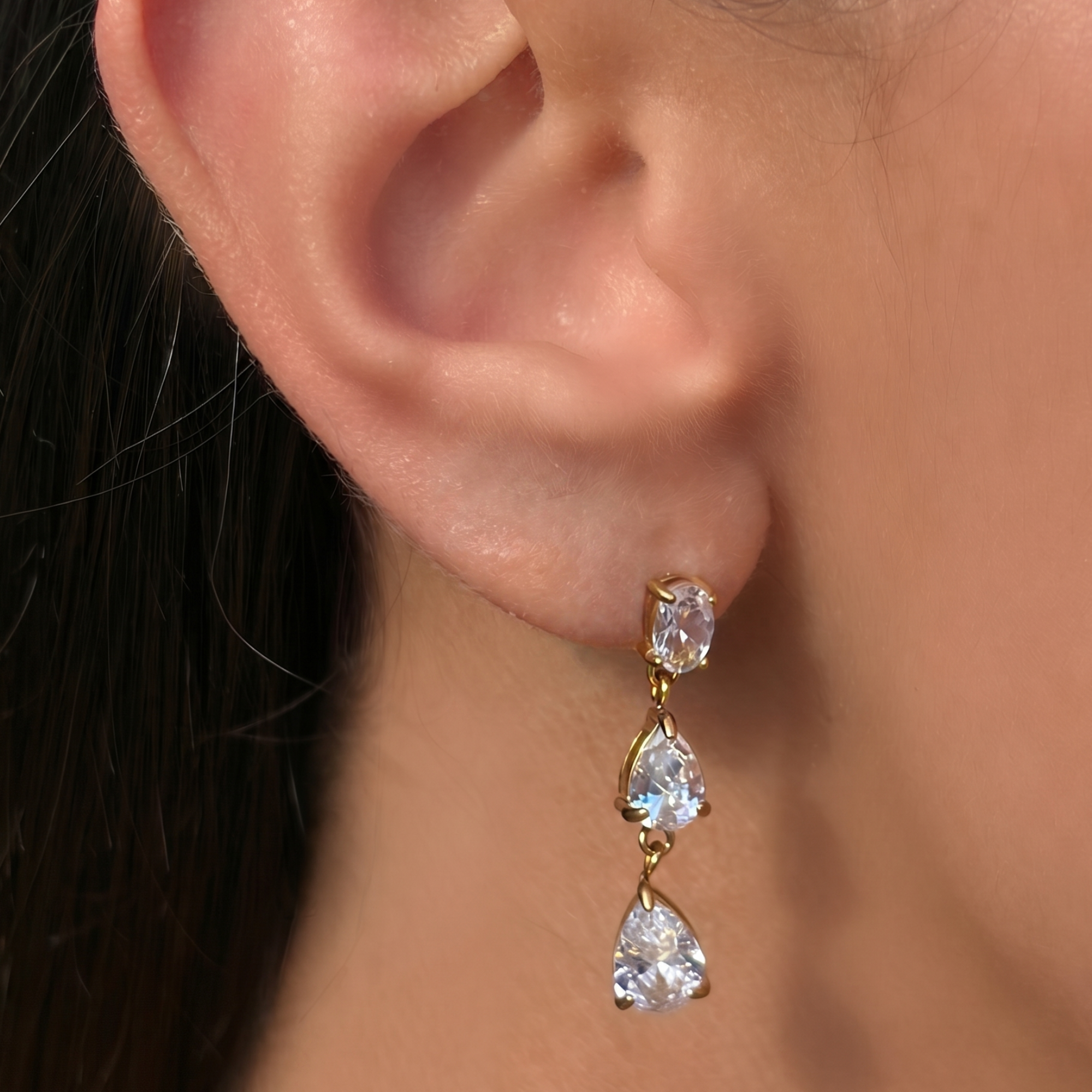 Evry Jewels Twinkle Drip Earrings
