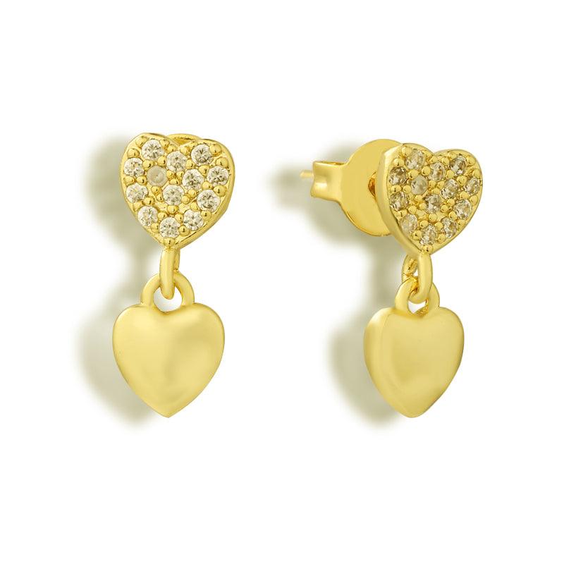 Evry Jewels Heart of Stone Earrings