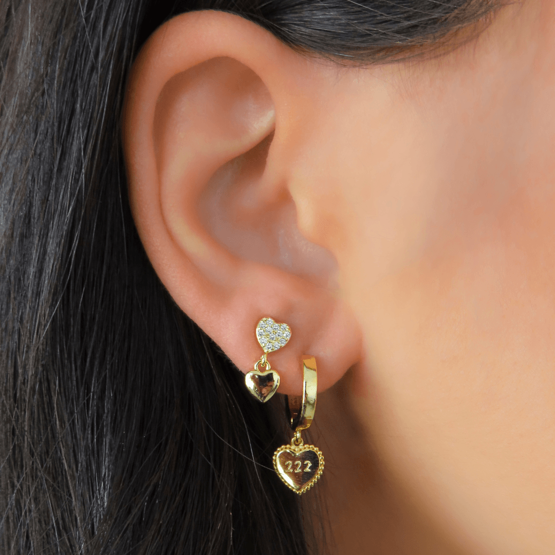 Evry Jewels Heart of Stone Earrings
