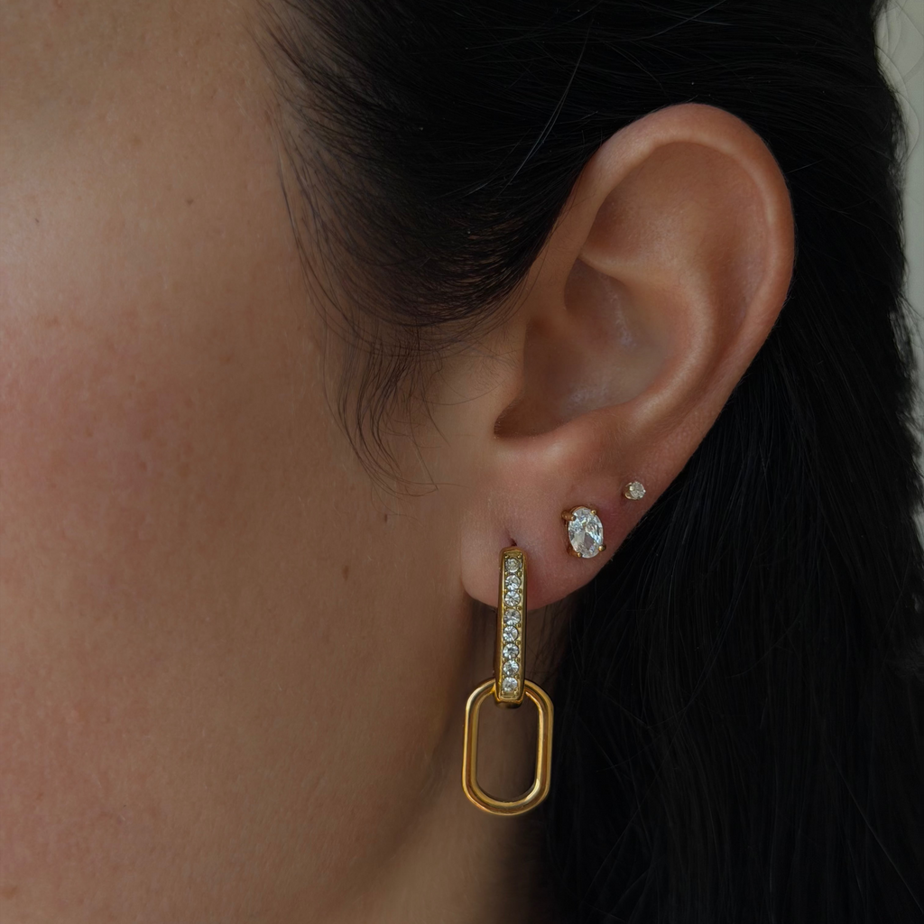 Evry Jewels Chained Together Earrings