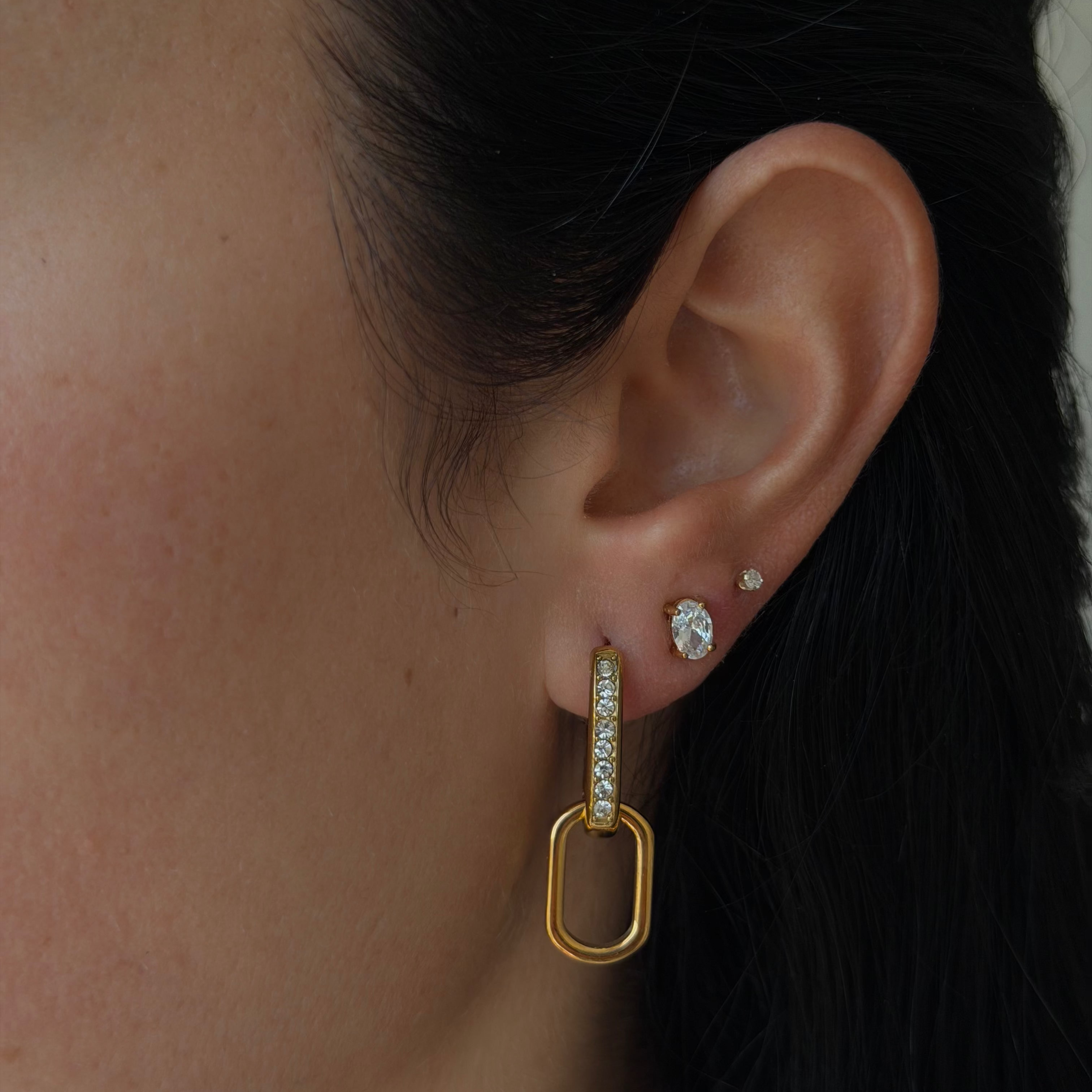Evry Jewels Chained Together Earrings