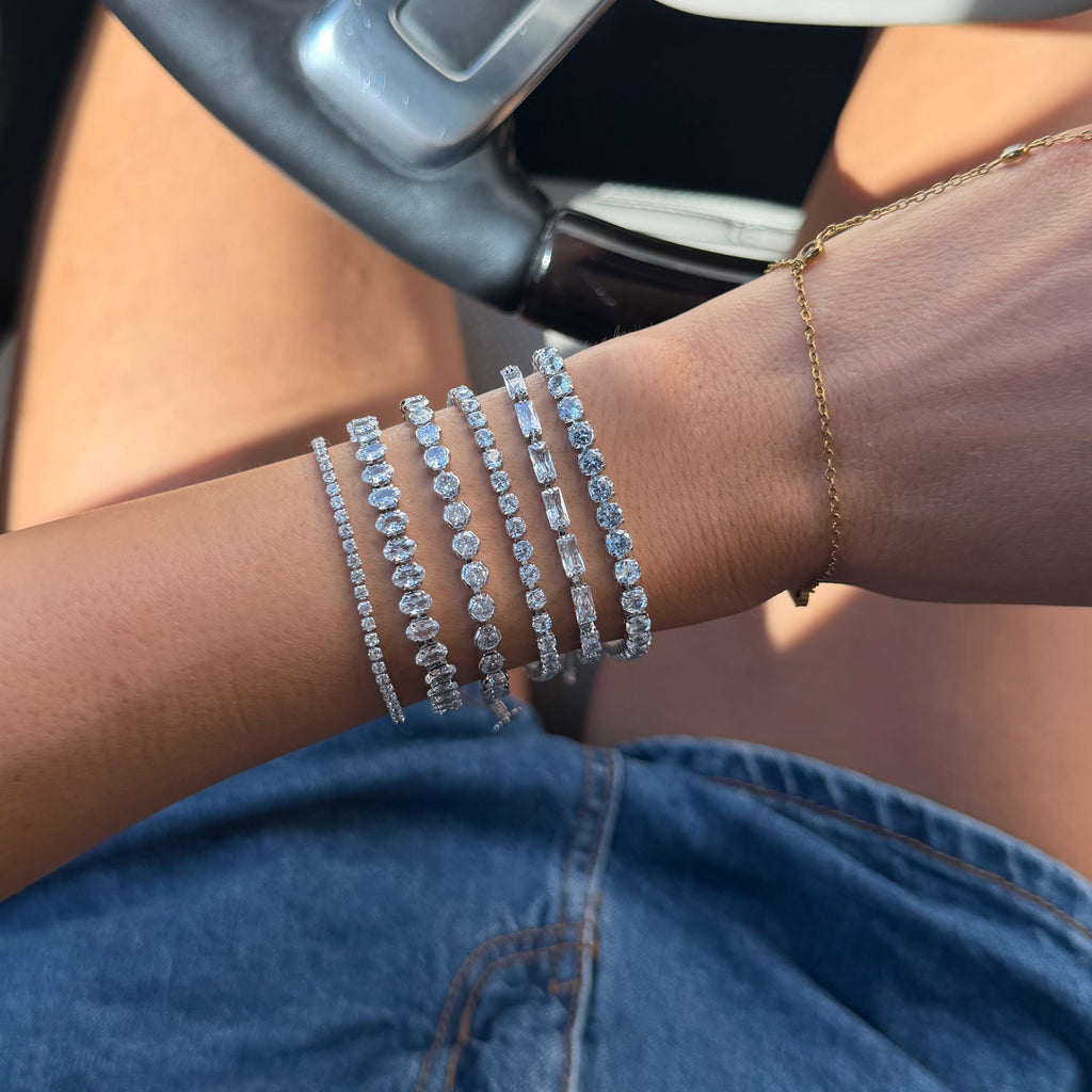 Evry Jewels Champagne Queen Tennis Bracelet