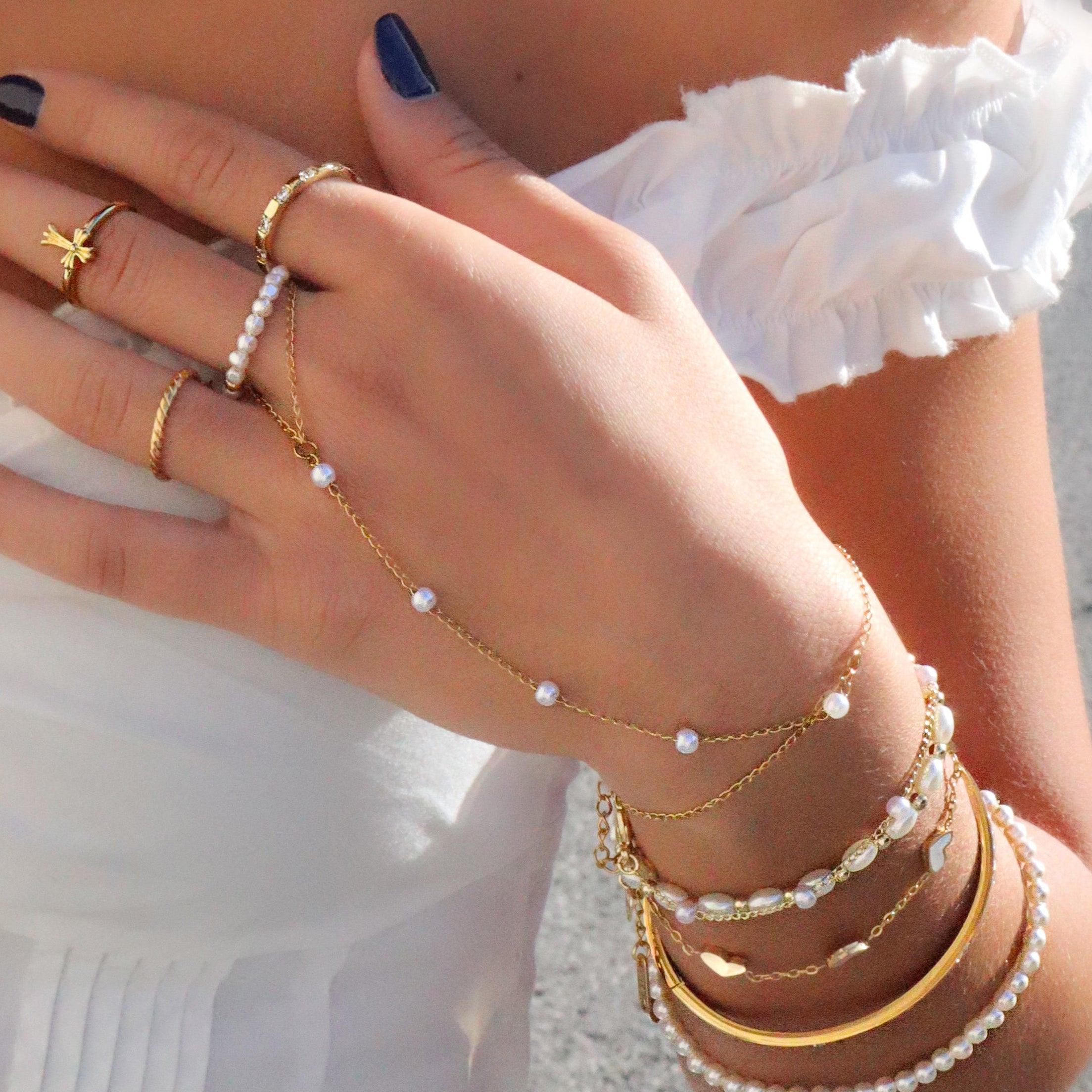 Evry Jewels Lover Girl Hand Chain