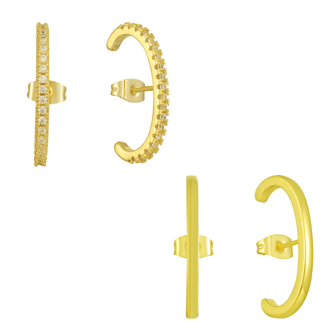 Evry Jewels Industrial Earrings