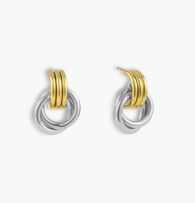 Evry Jewels Interlock Earrings