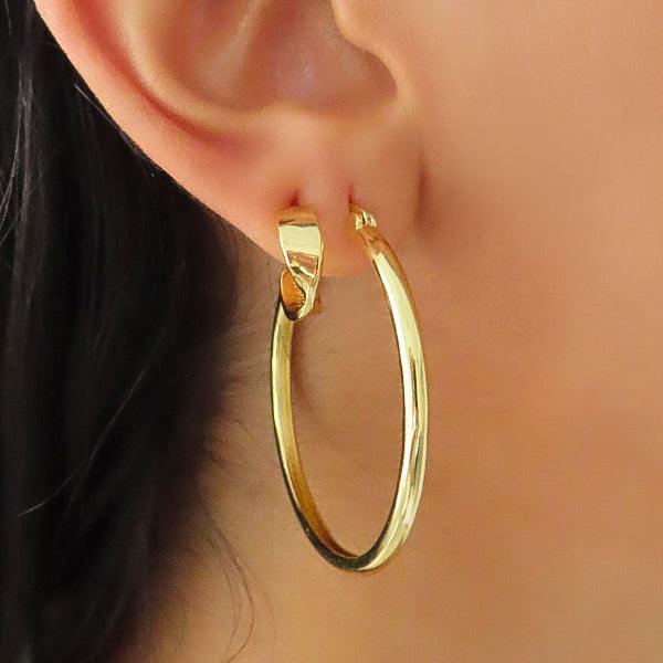 Evry Jewels Thin Evryday Hoop Earrings