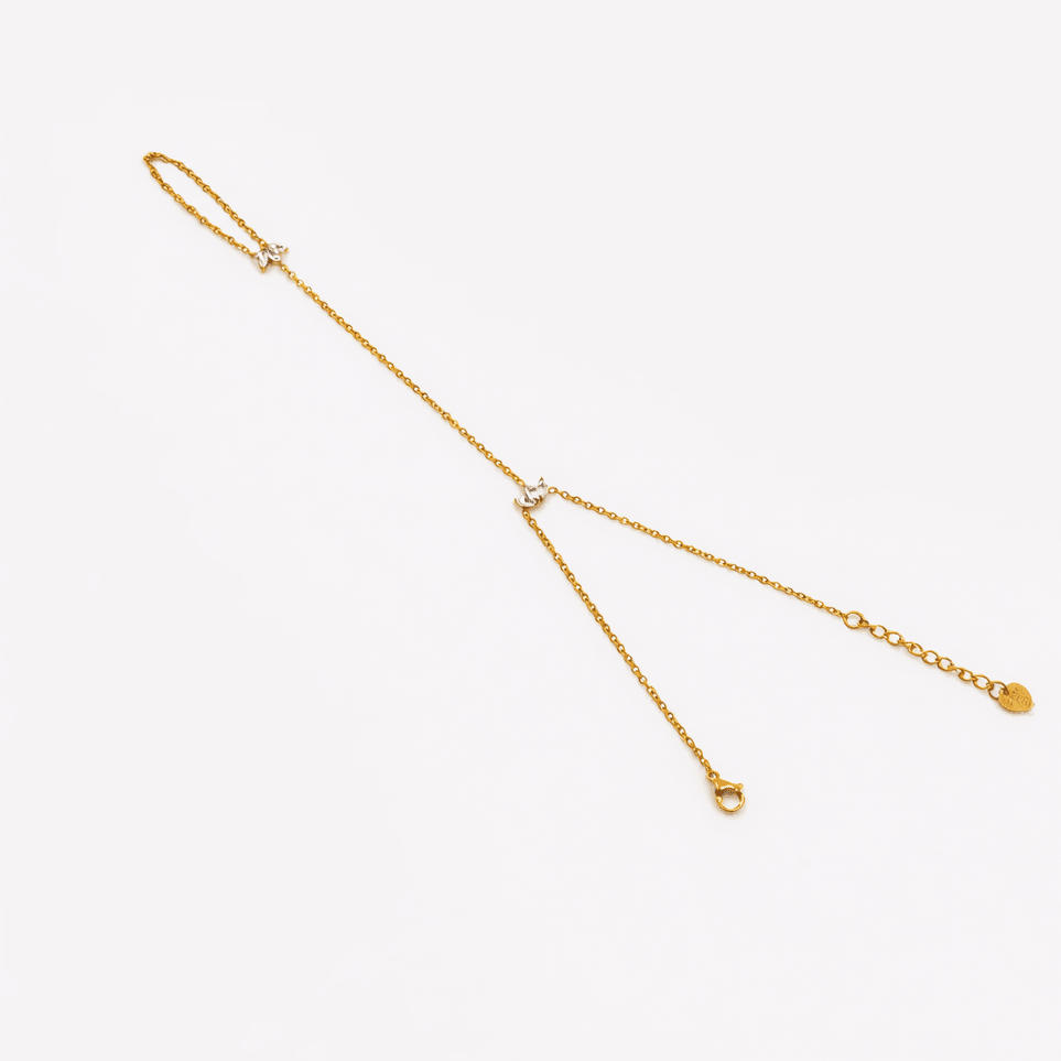 Evry Jewels Lotus Hand Chain