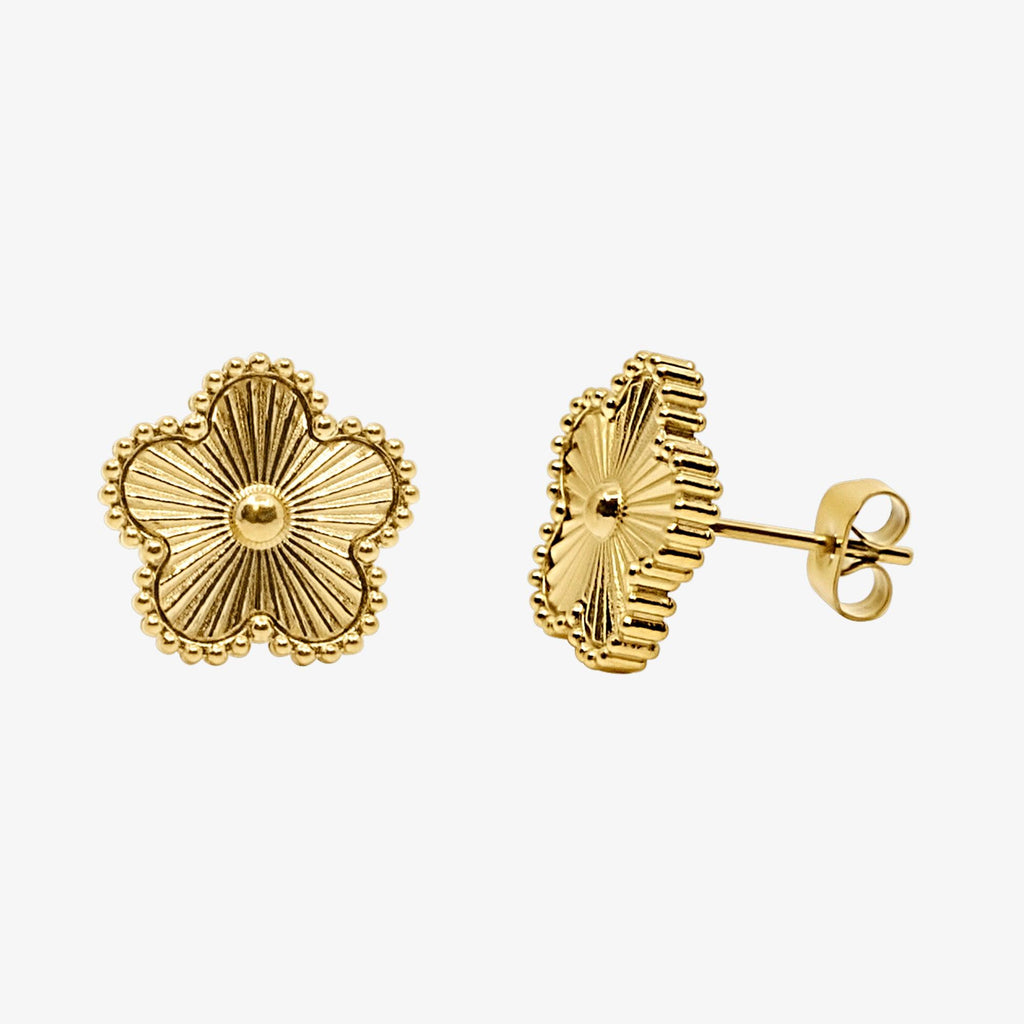 Evry Jewels Lucky Bloom Stud Earrings