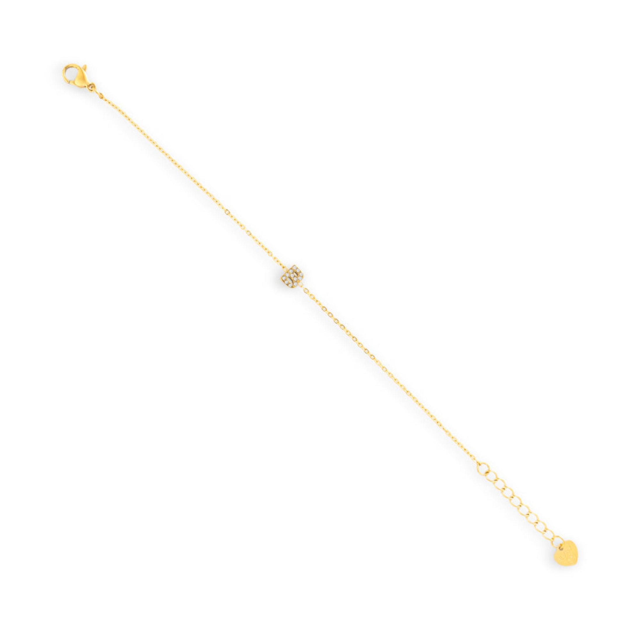 Evry Jewels Initial Crystal Bracelet