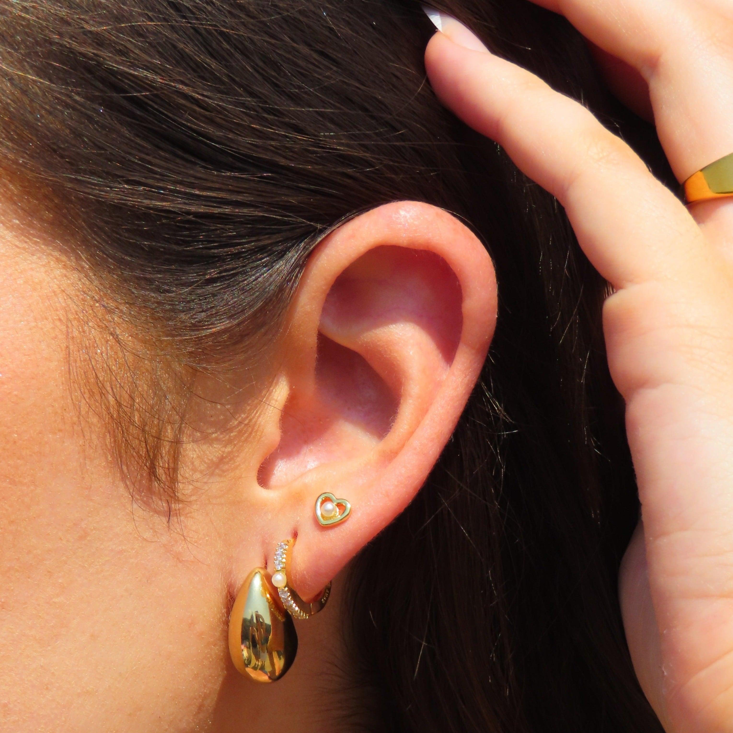 Evry Jewels Pearls of Love Earrings