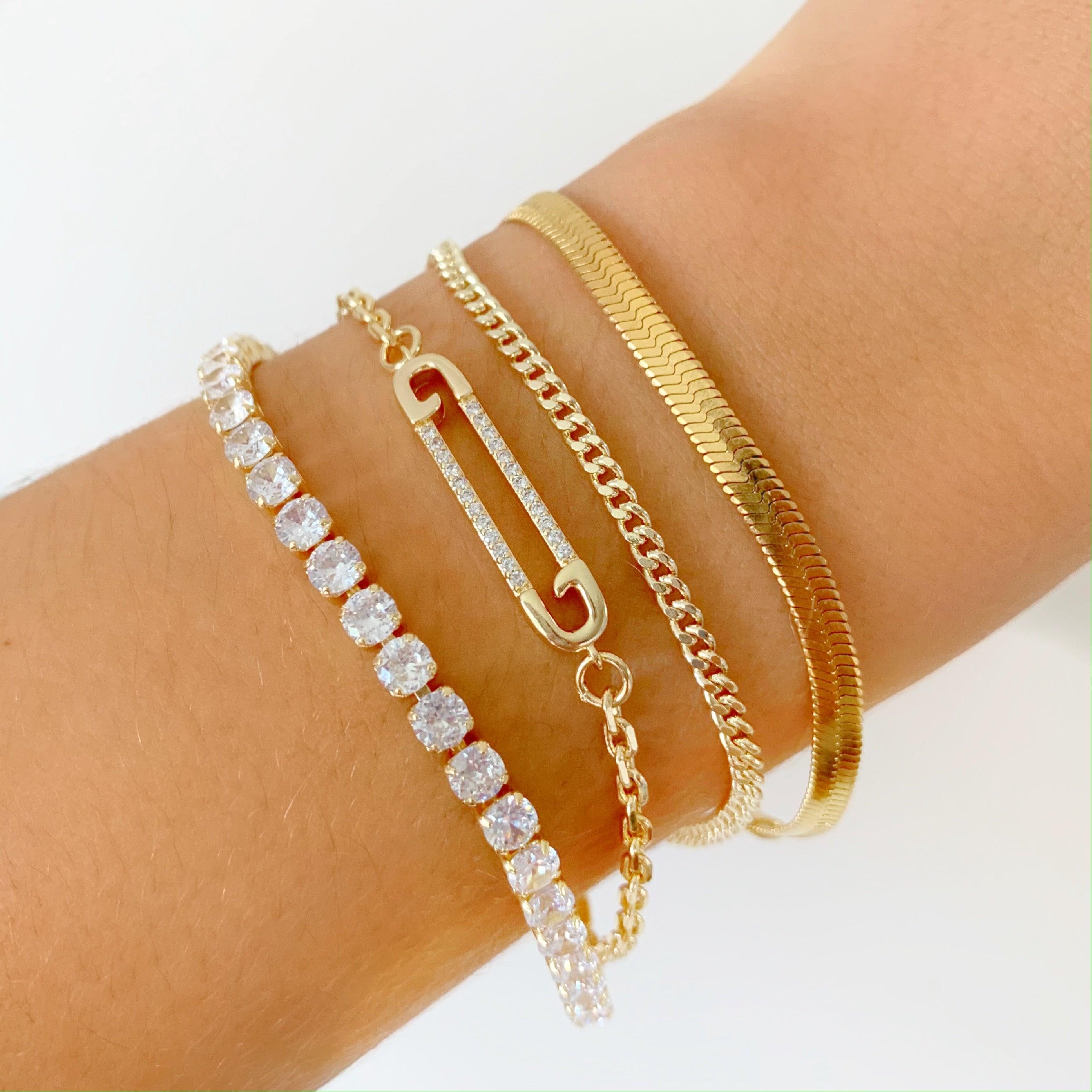 Evry Jewels Pin It Bracelet