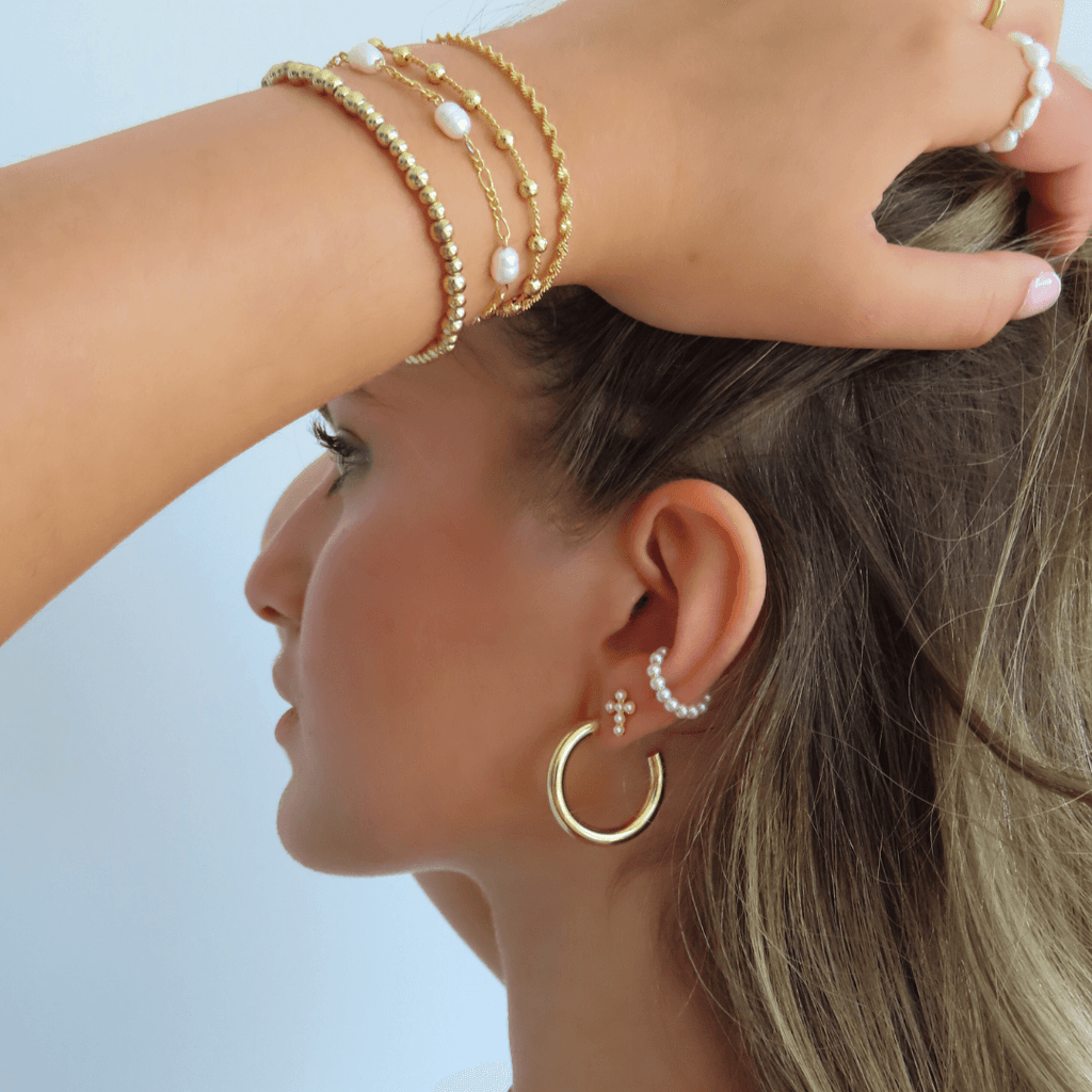 Evry Jewels Sacred Pearl Earrings