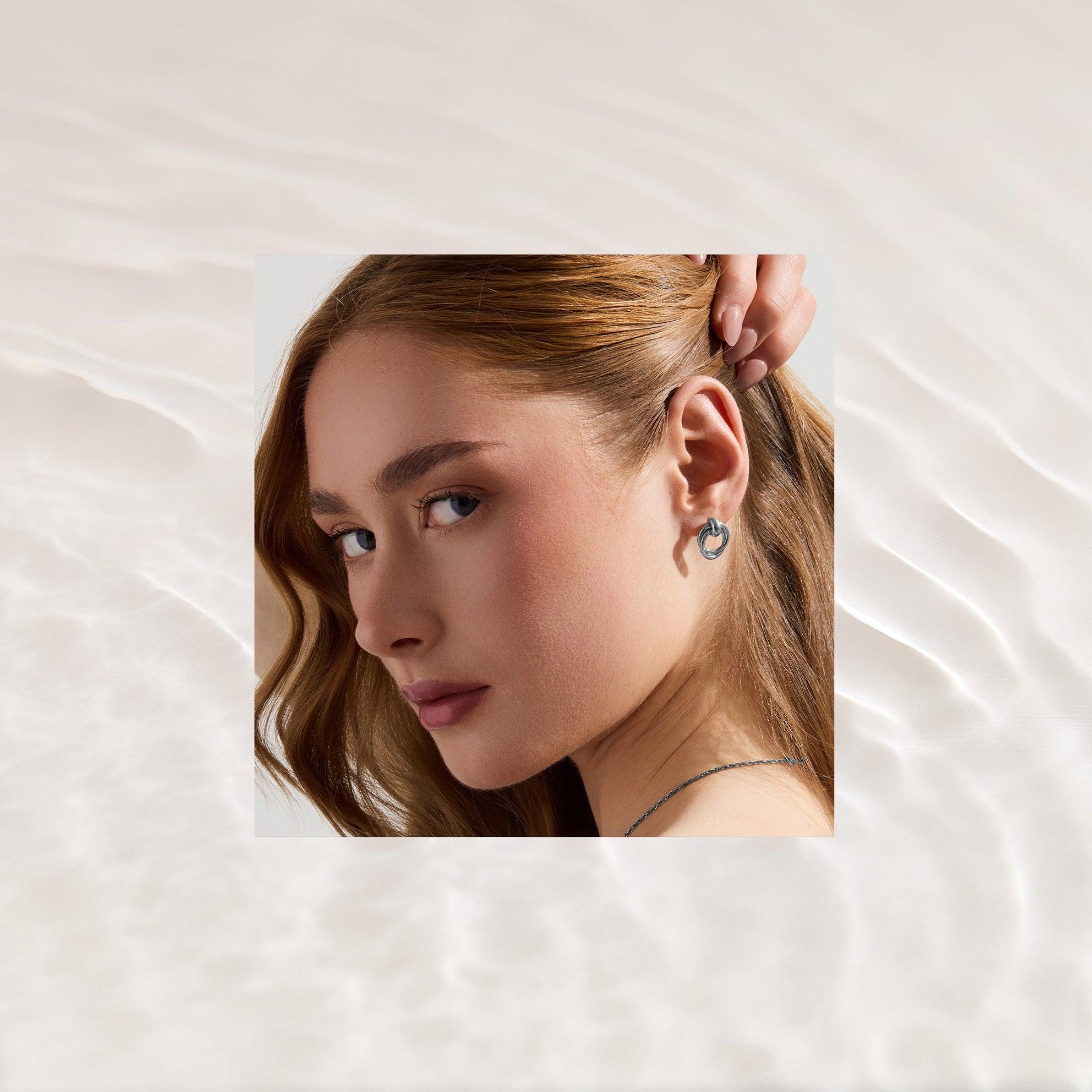 Evry Jewels San Francisco Flat Back Earrings