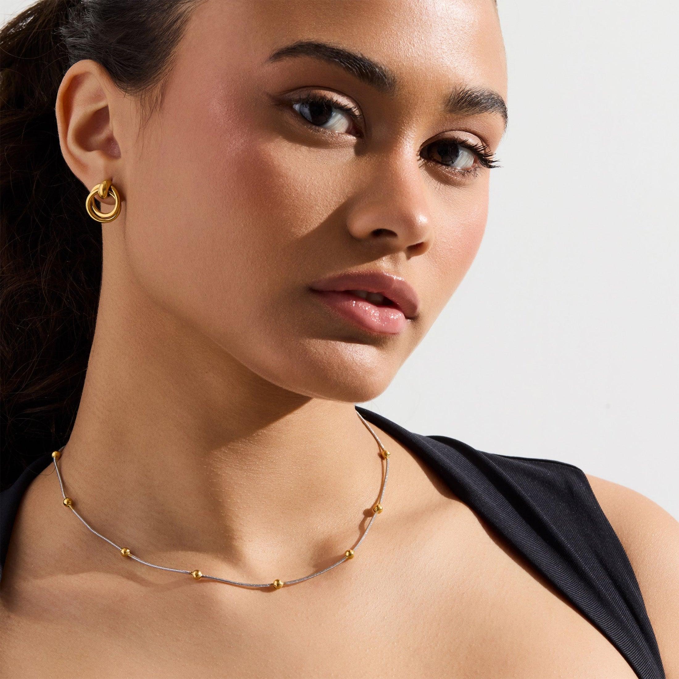 Evry Jewels San Francisco Flat Back Earrings