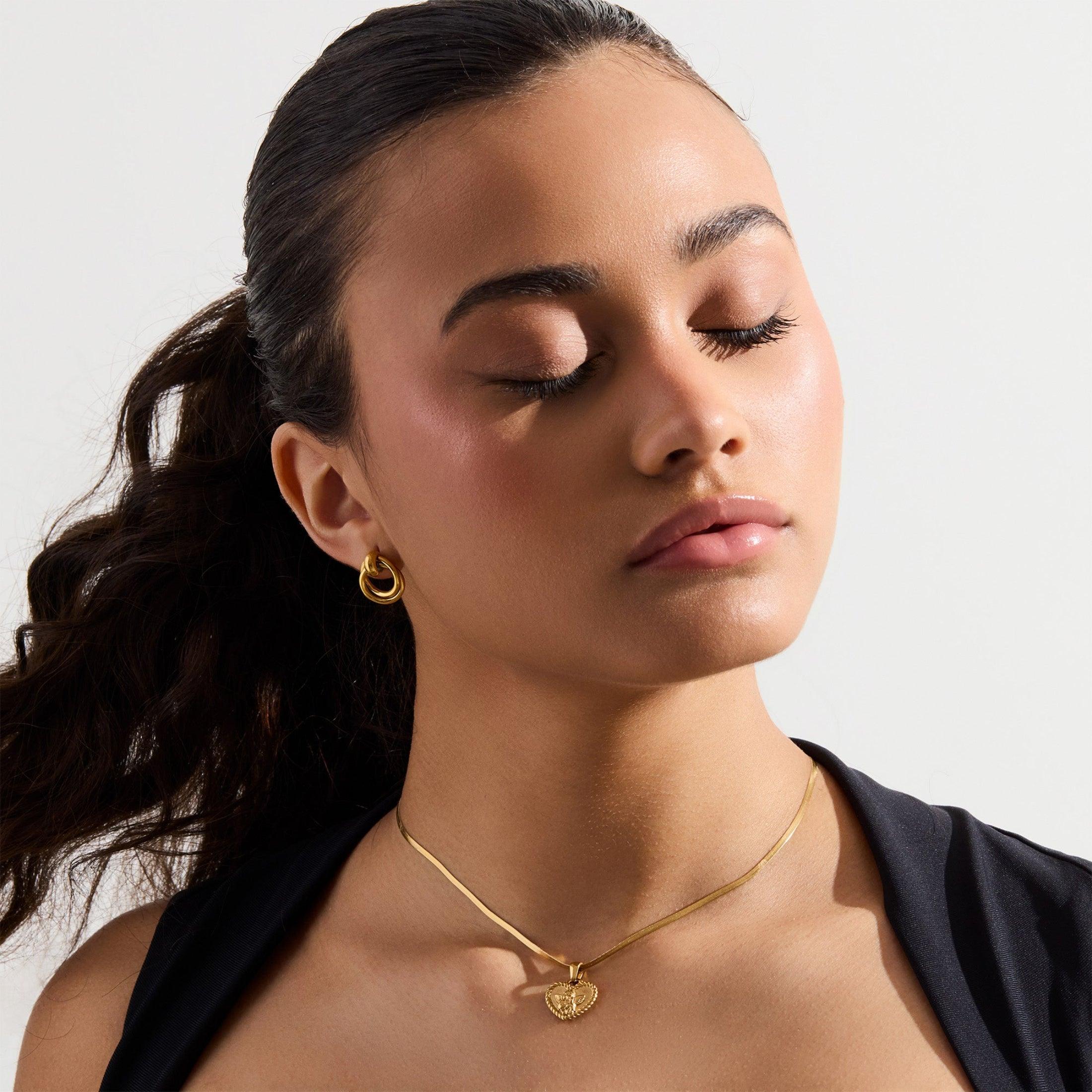 Evry Jewels San Francisco Flat Back Earrings
