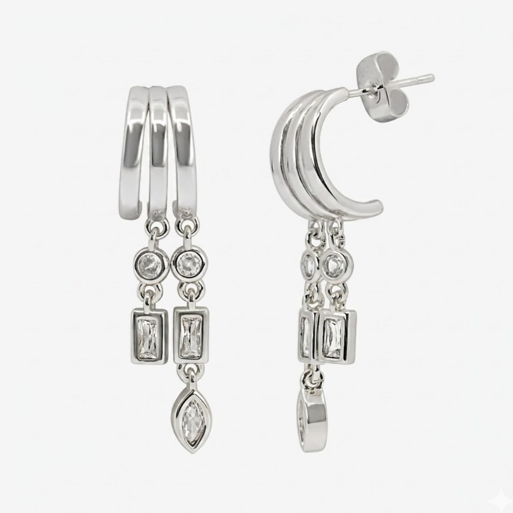 Evry Jewels Icy Chain Earrings