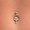 Evry Jewels Flower Kiss Belly Ring