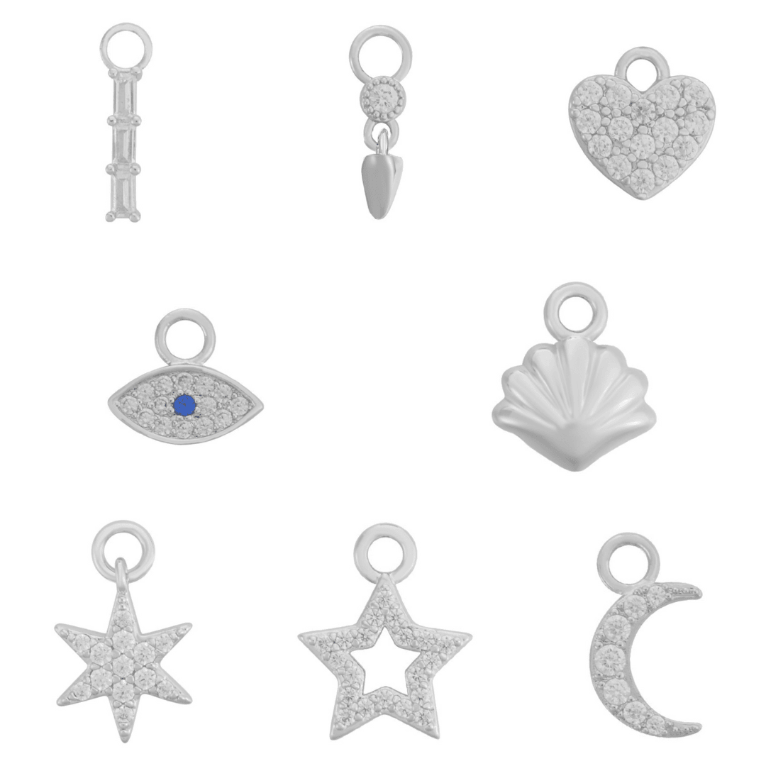 Evry Jewels Single Hoop Charm