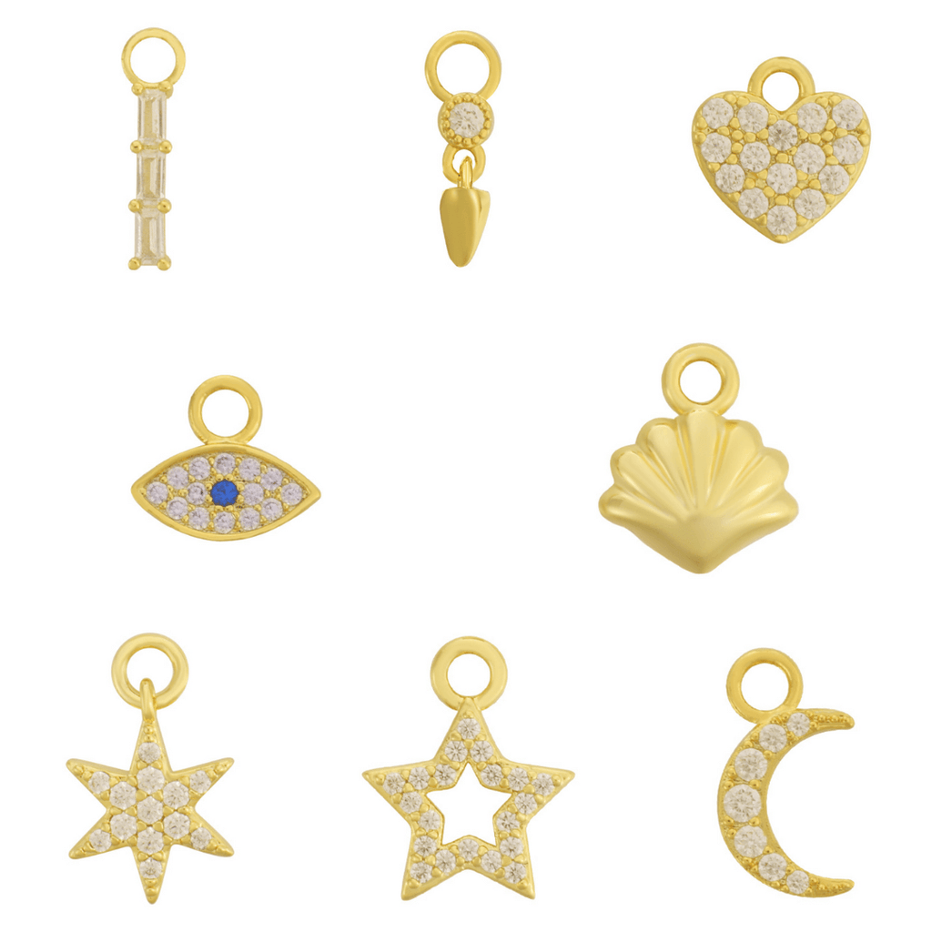 Evry Jewels Single Hoop Charm