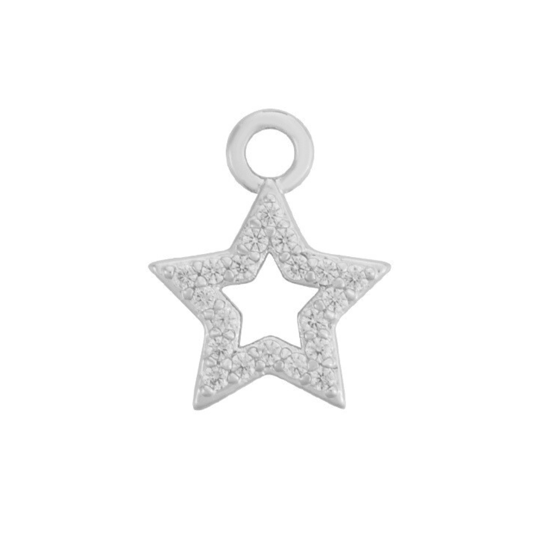 Evry Jewels Single Hoop Charm