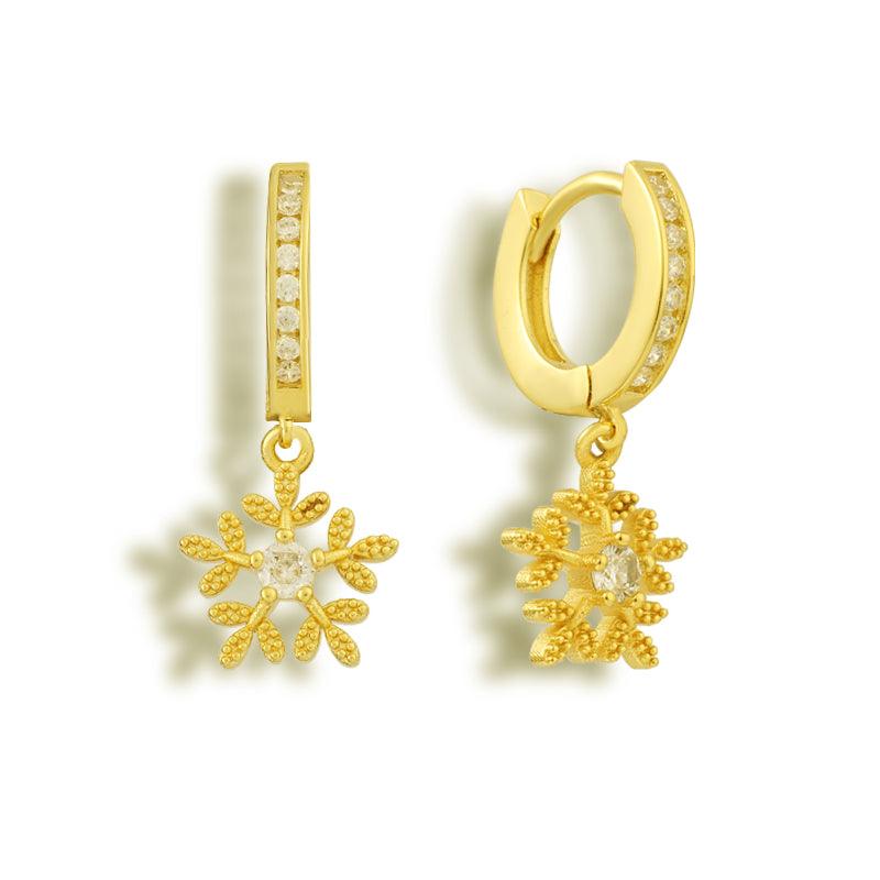Evry Jewels Snowflake Earrings