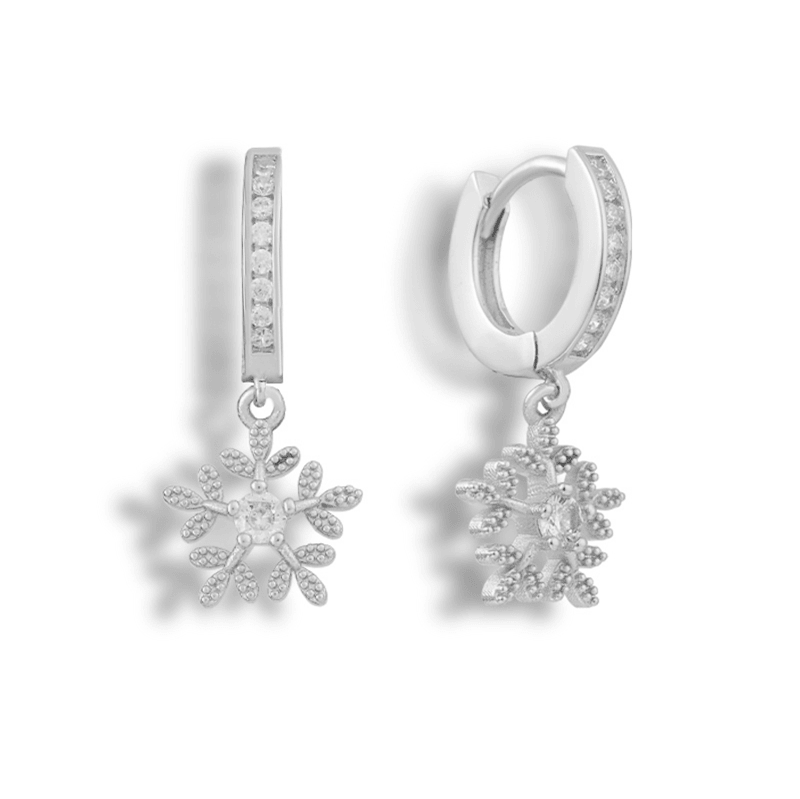 Evry Jewels Snowflake Earrings