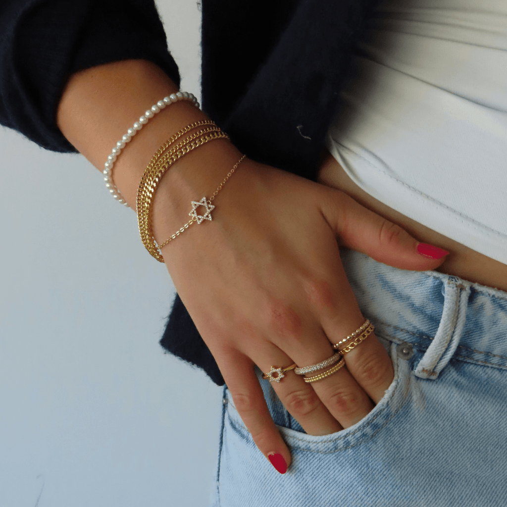 Evry Jewels Star of David Bracelet